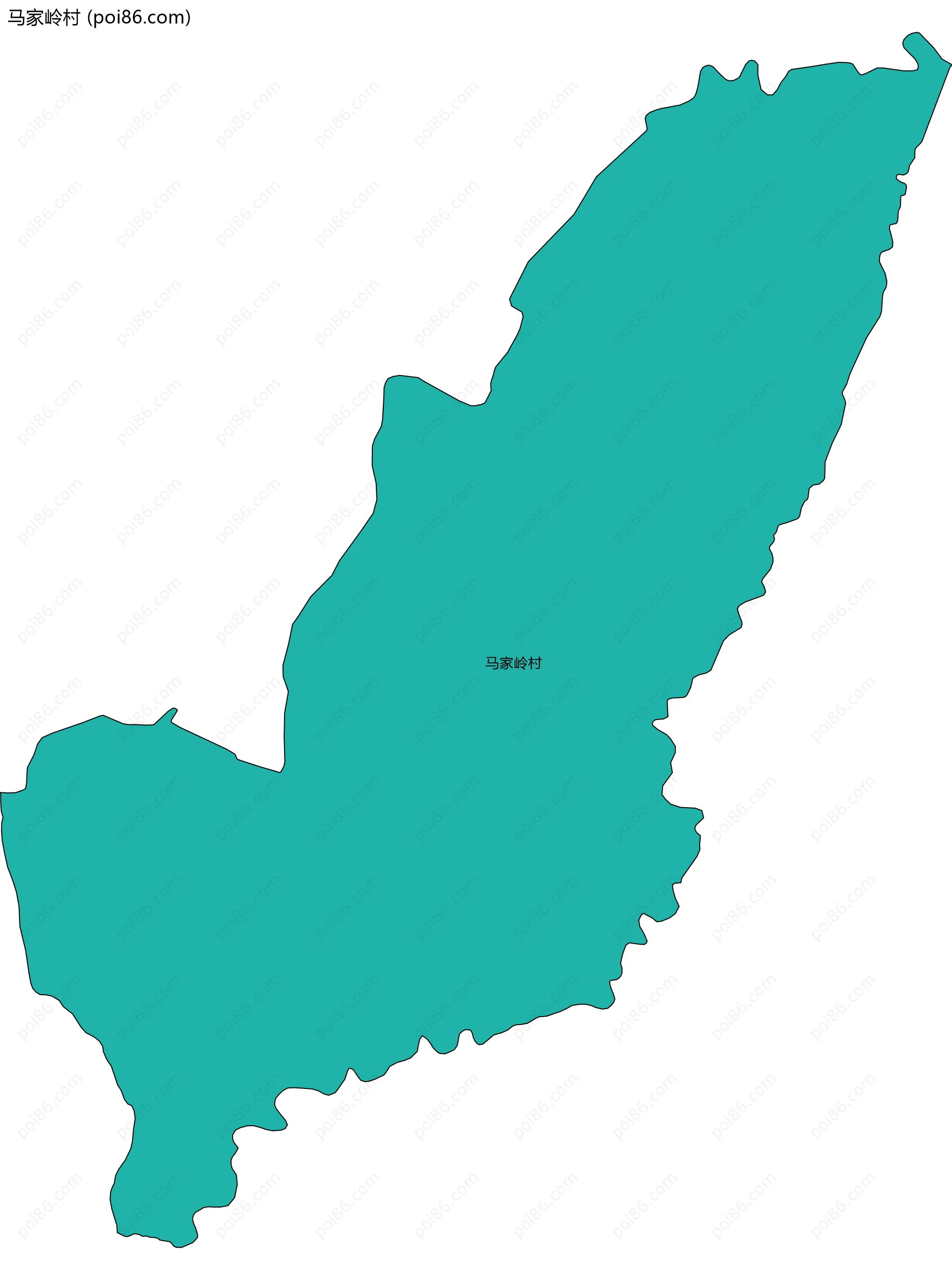 马家岭村边界地图