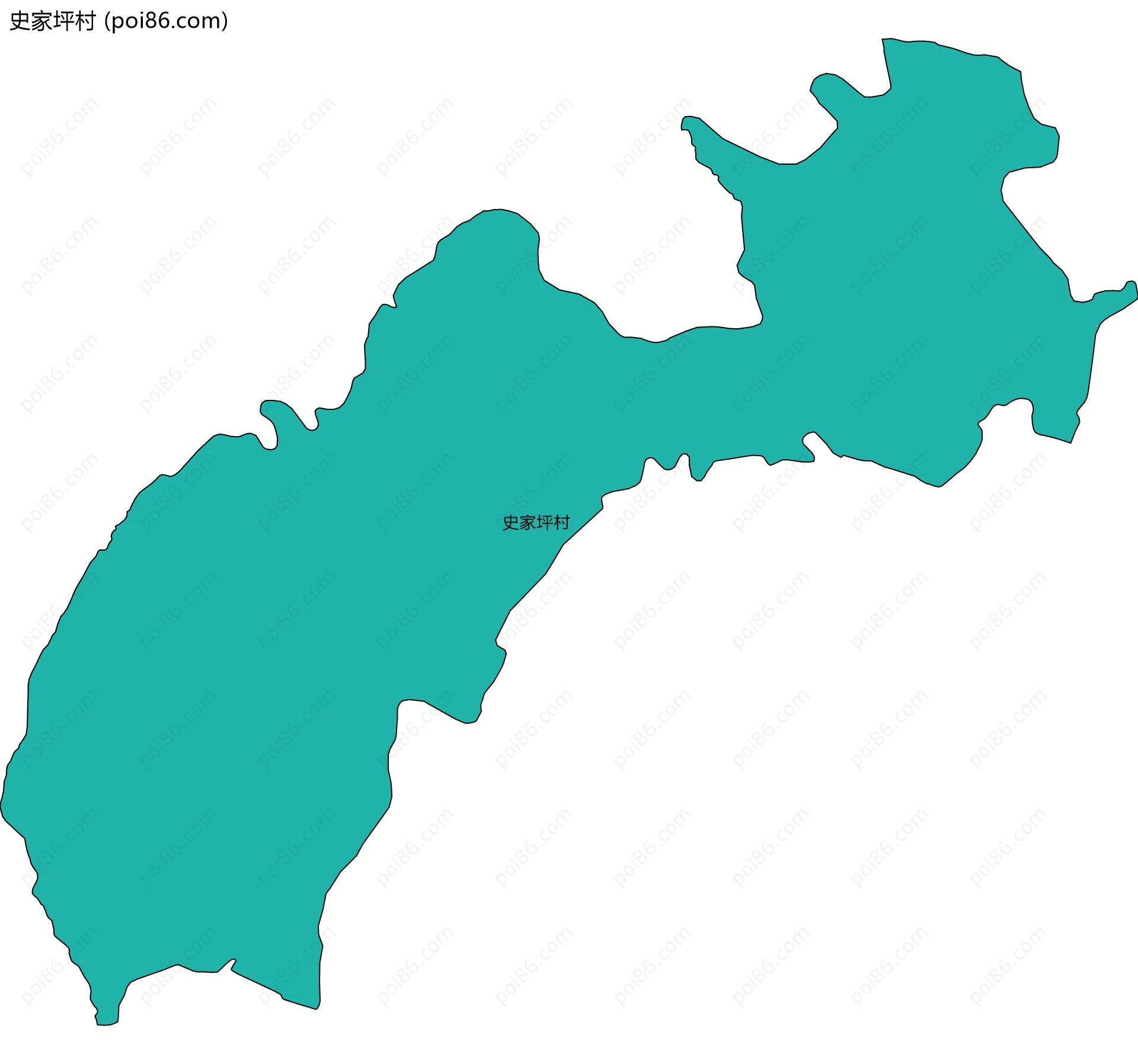 史家坪村边界地图