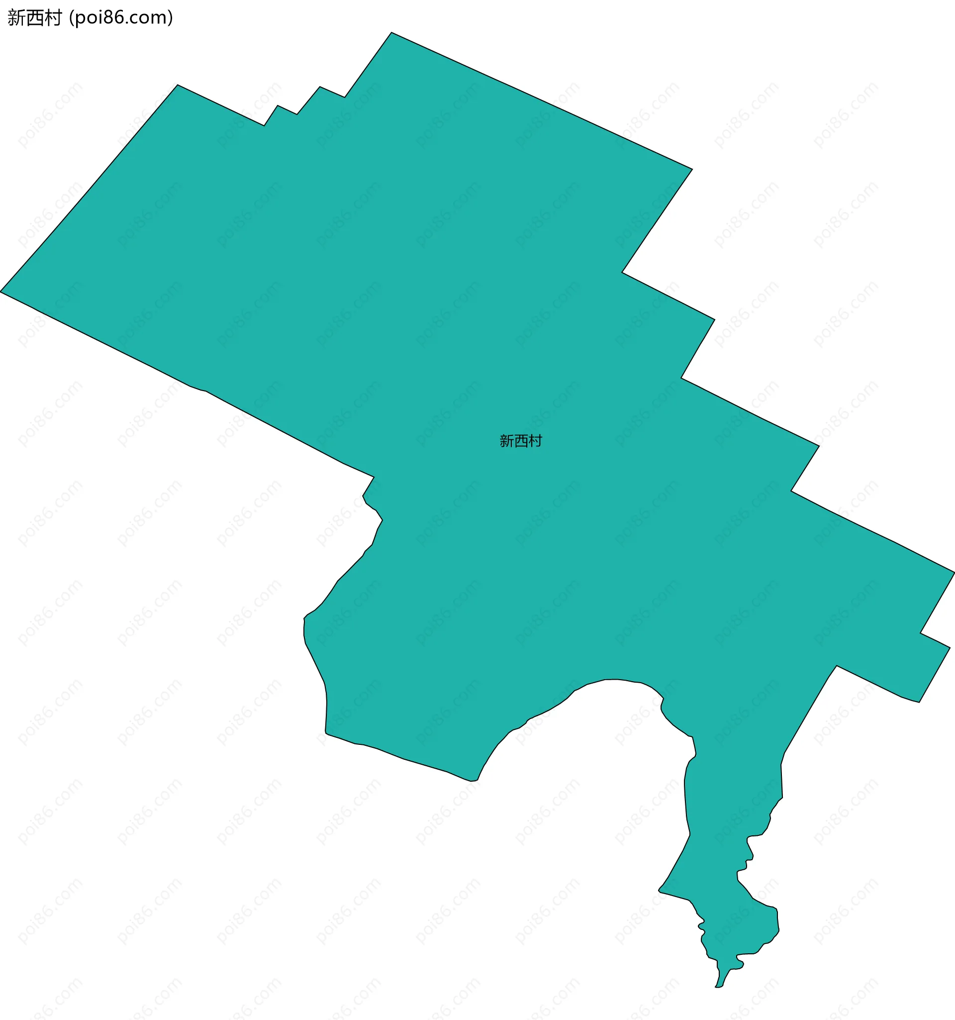 新西村边界地图