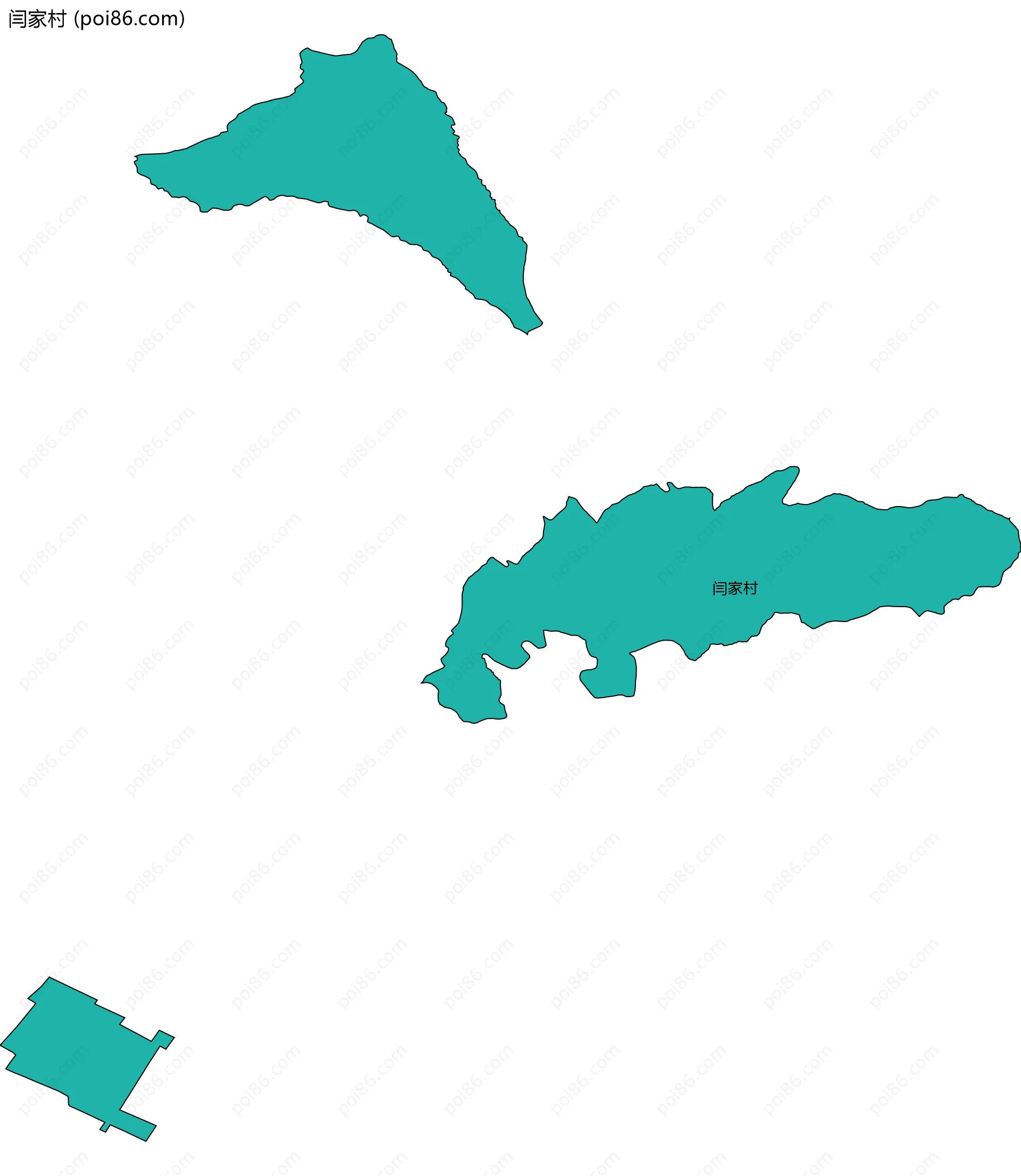 闫家村边界地图