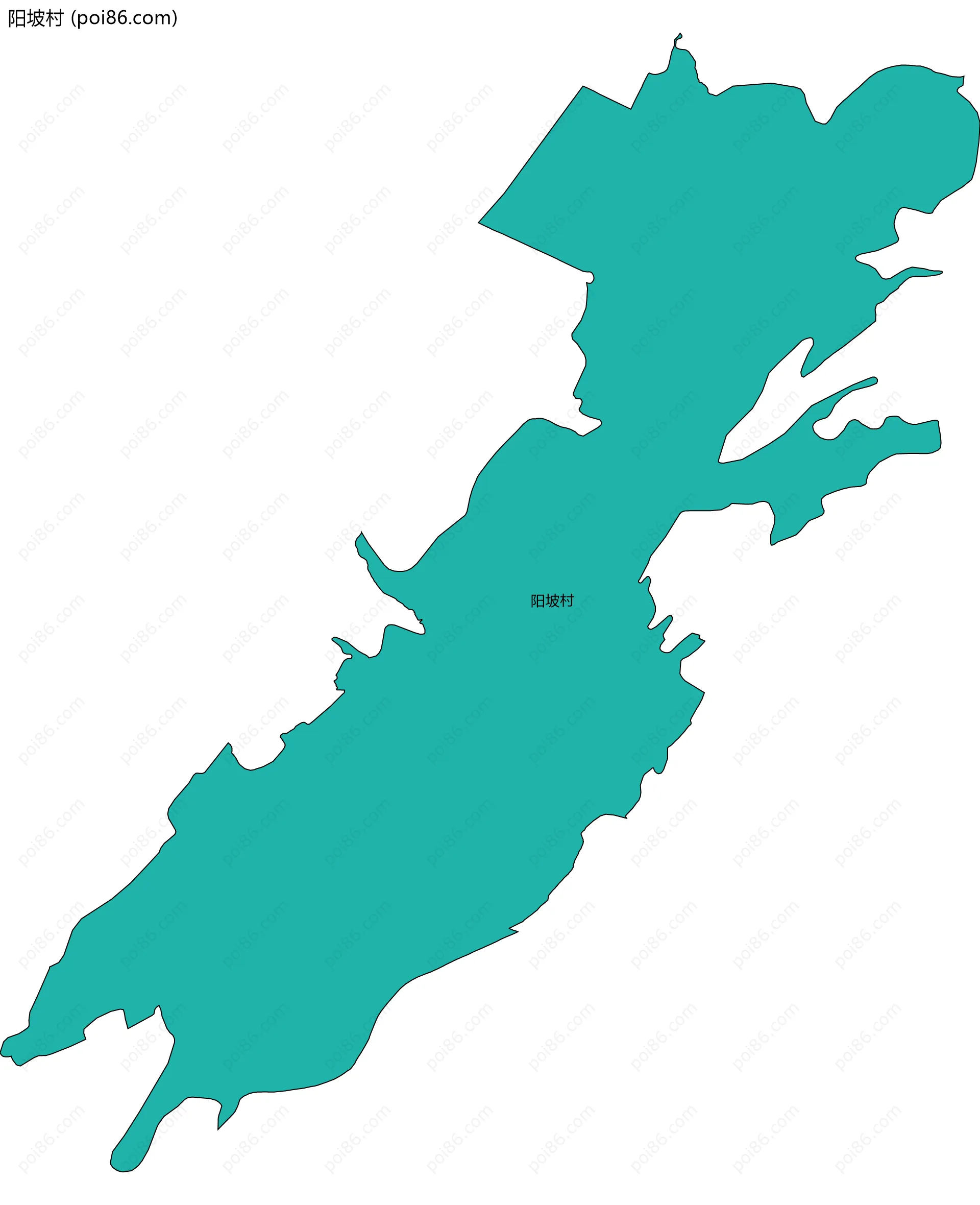 阳坡村边界地图