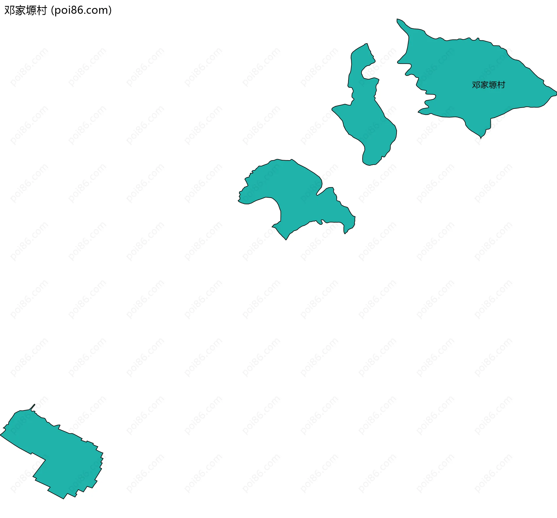 邓家塬村边界地图