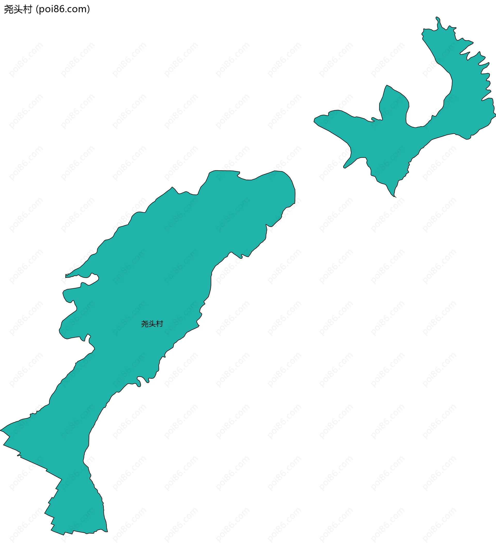 尧头村边界地图