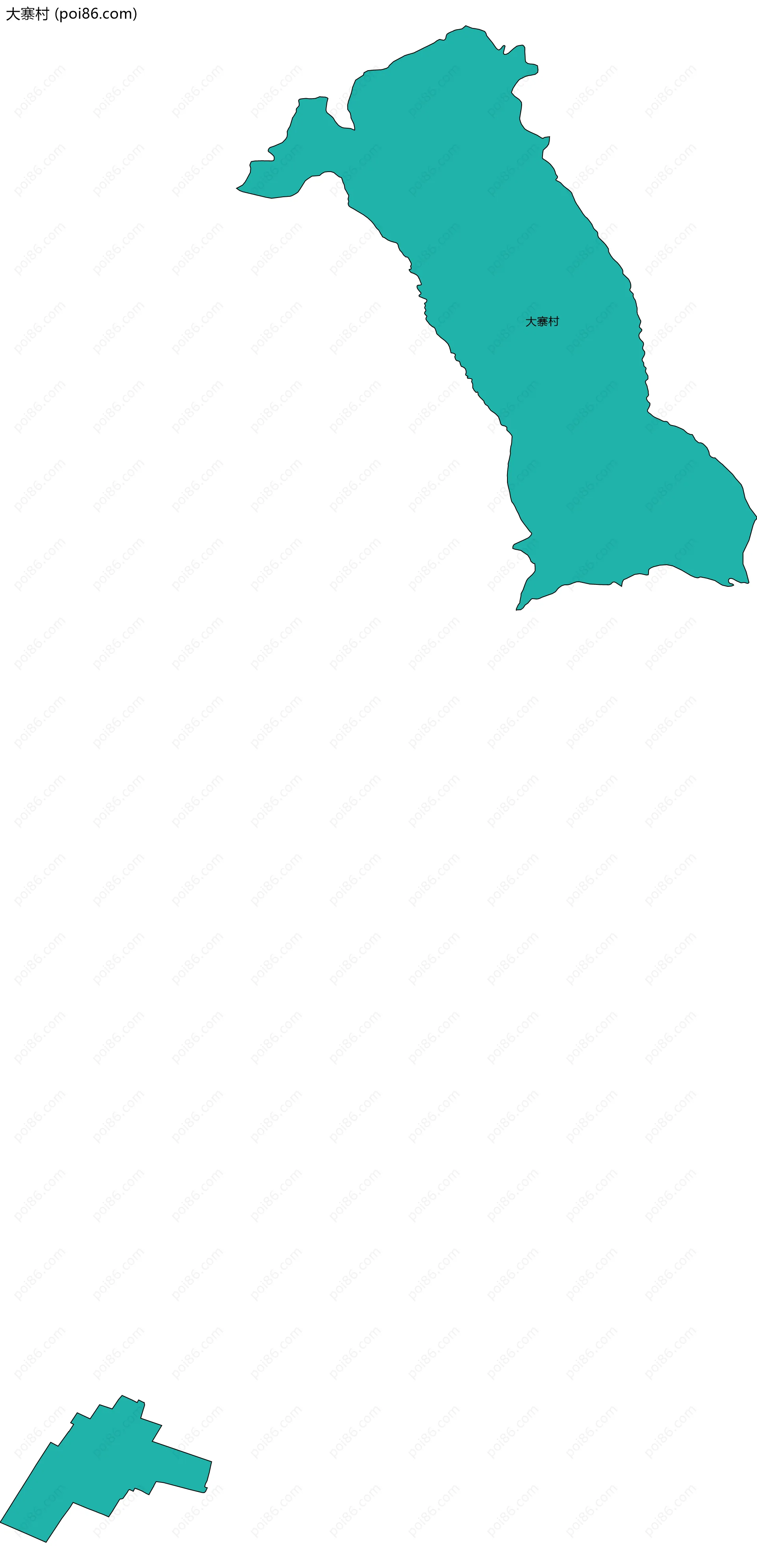 大寨村边界地图