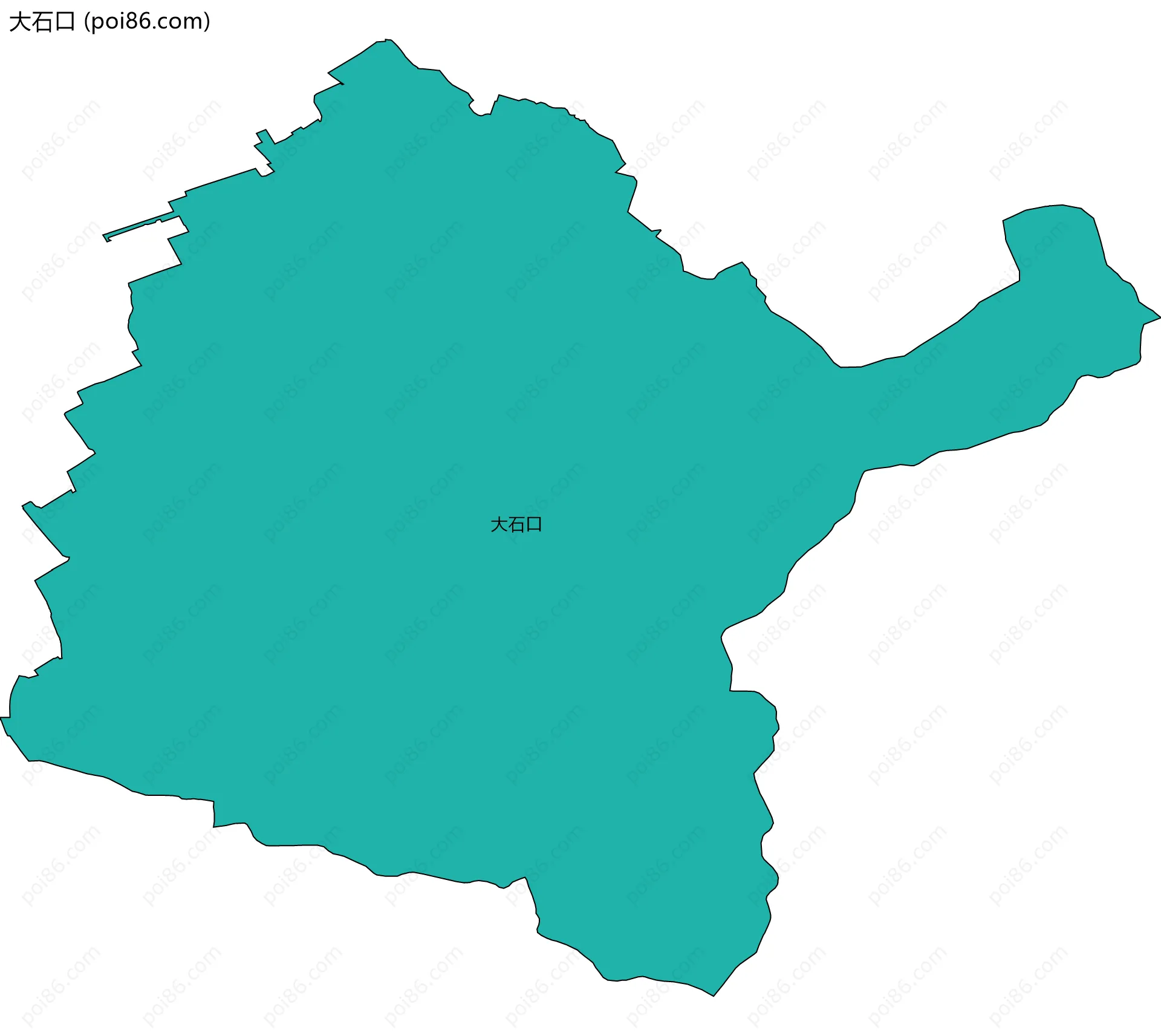 大石口边界地图
