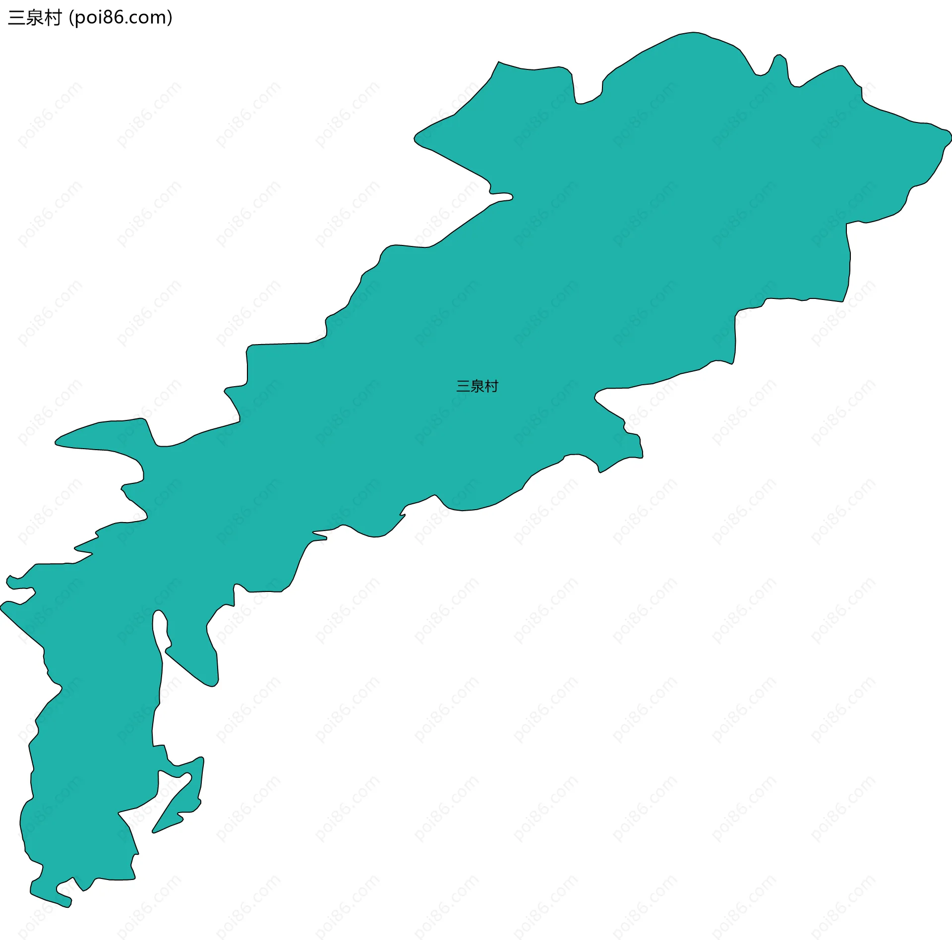 三泉村边界地图