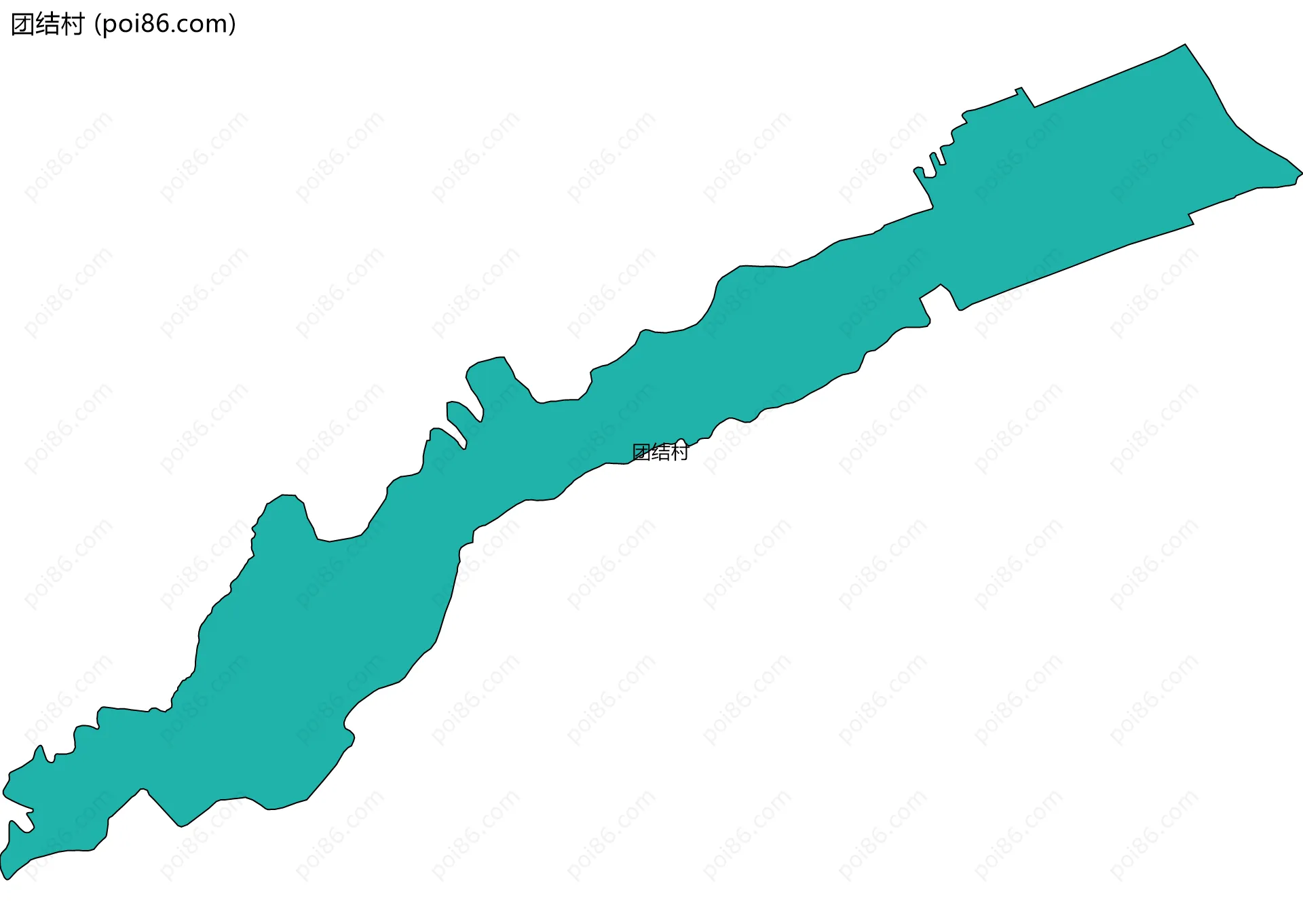 团结村边界地图