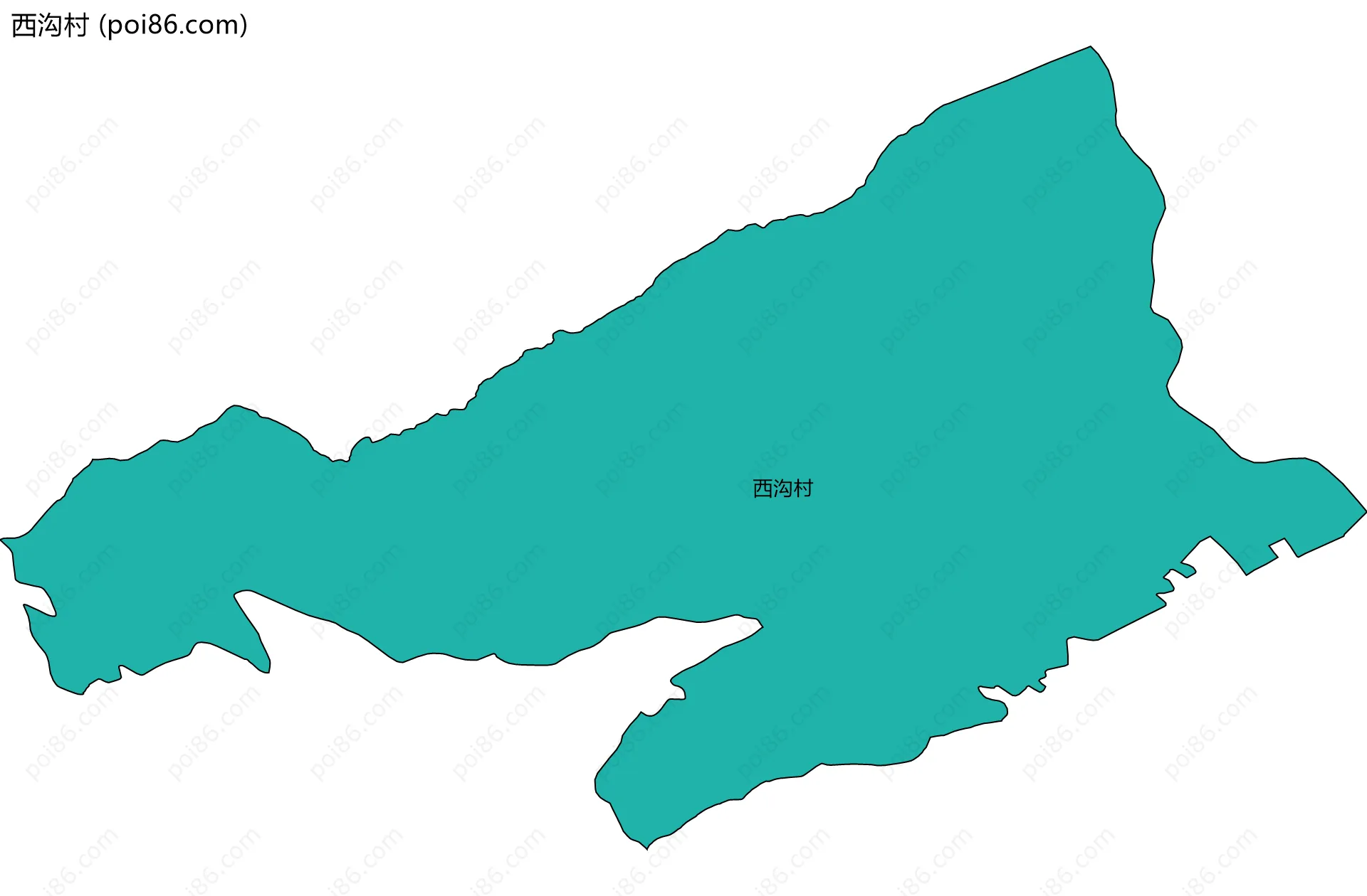 西沟村边界地图