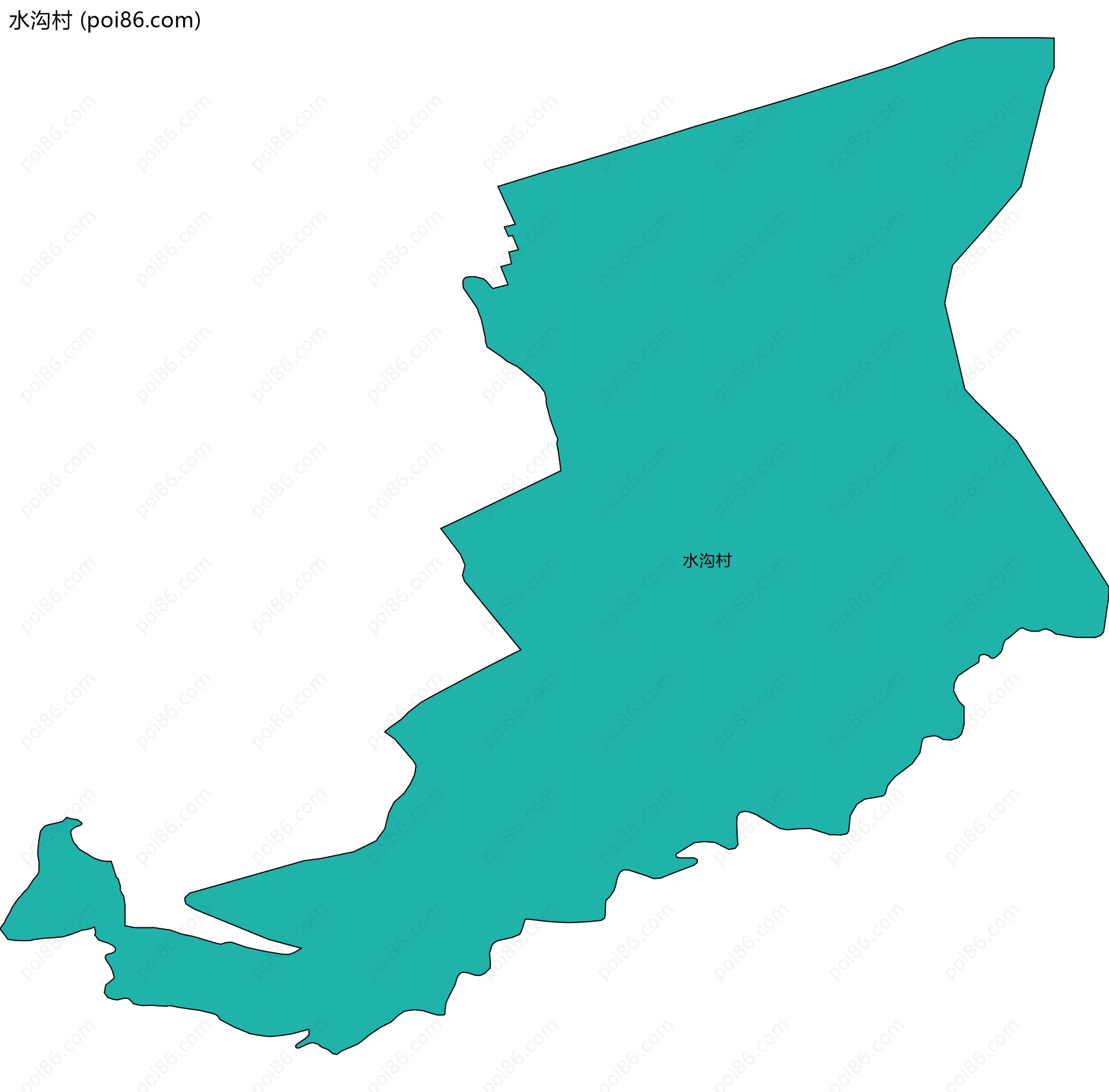 水沟村边界地图