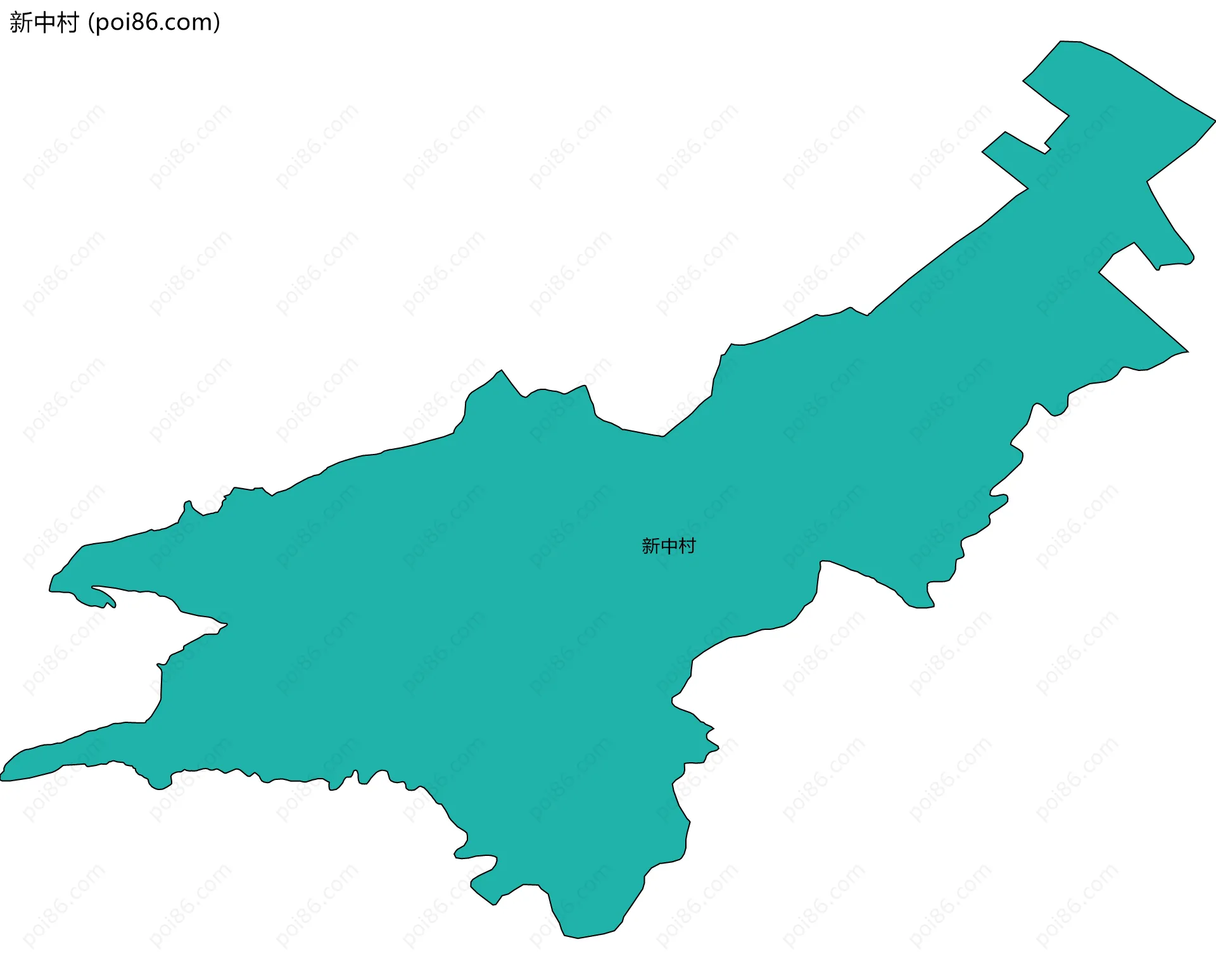 新中村边界地图