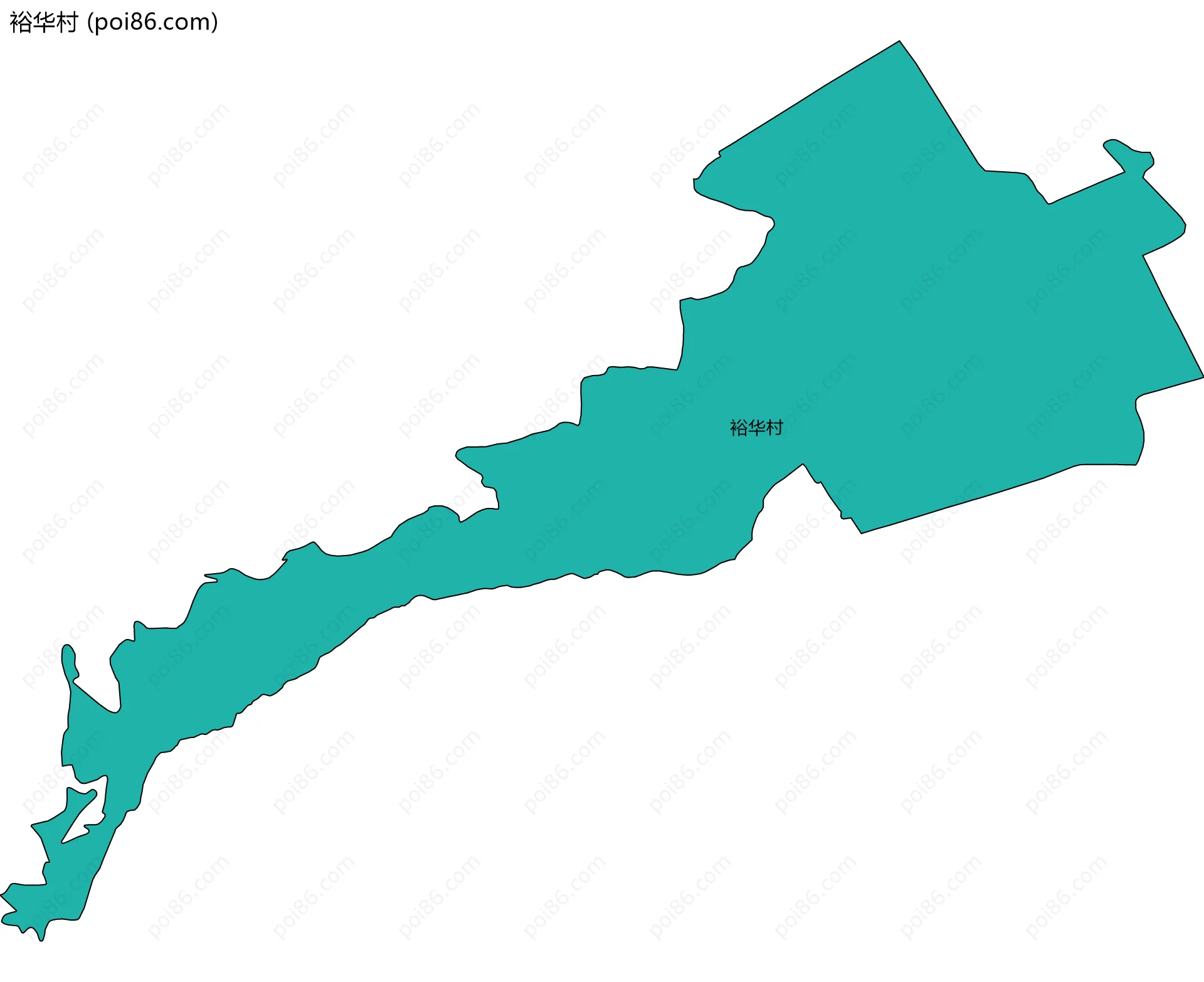 裕华村边界地图