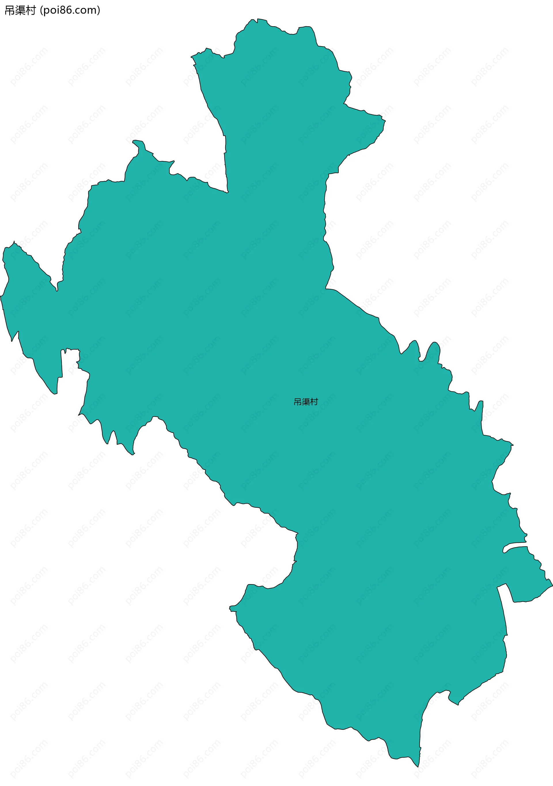 吊渠村边界地图
