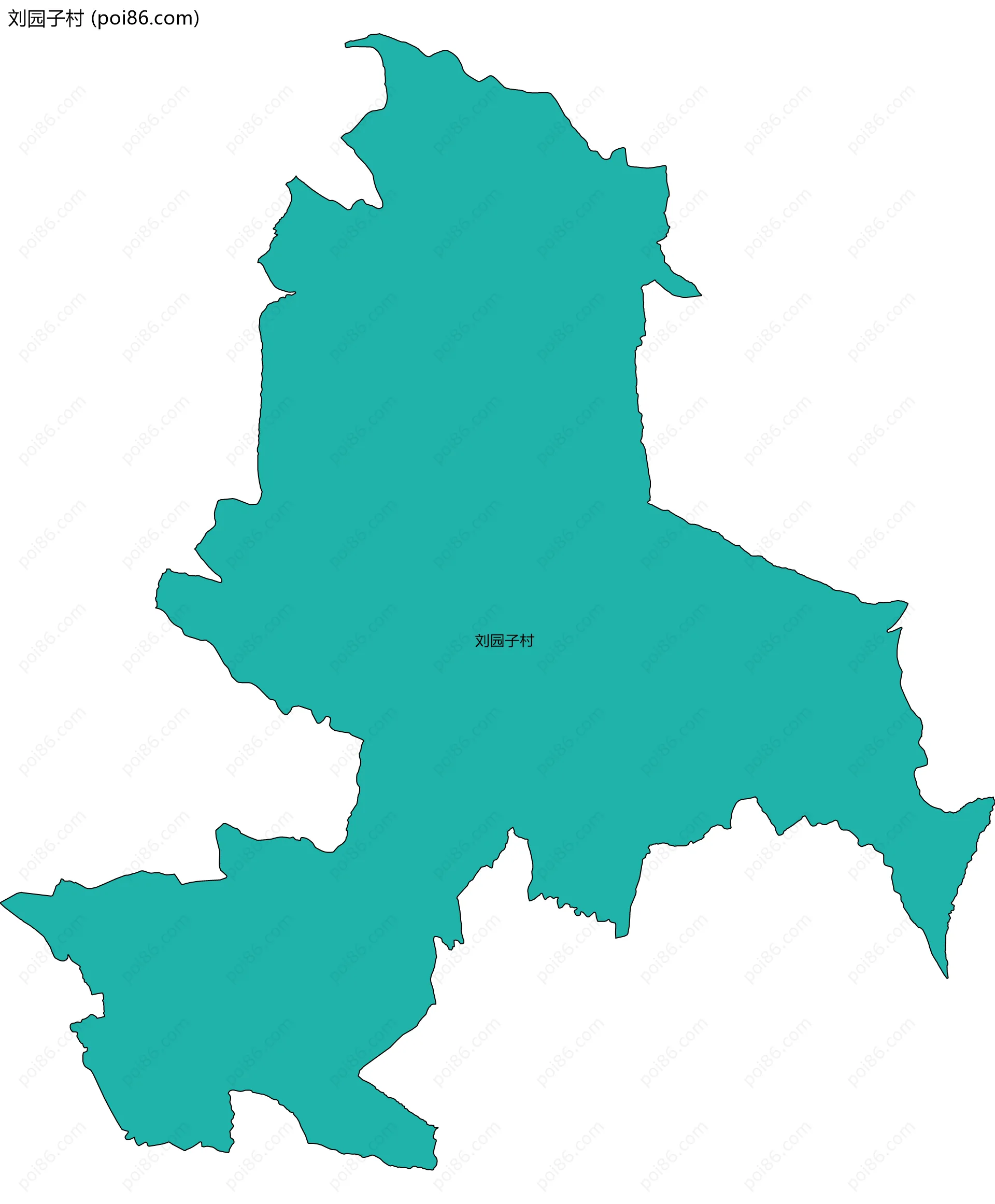 刘园子村边界地图
