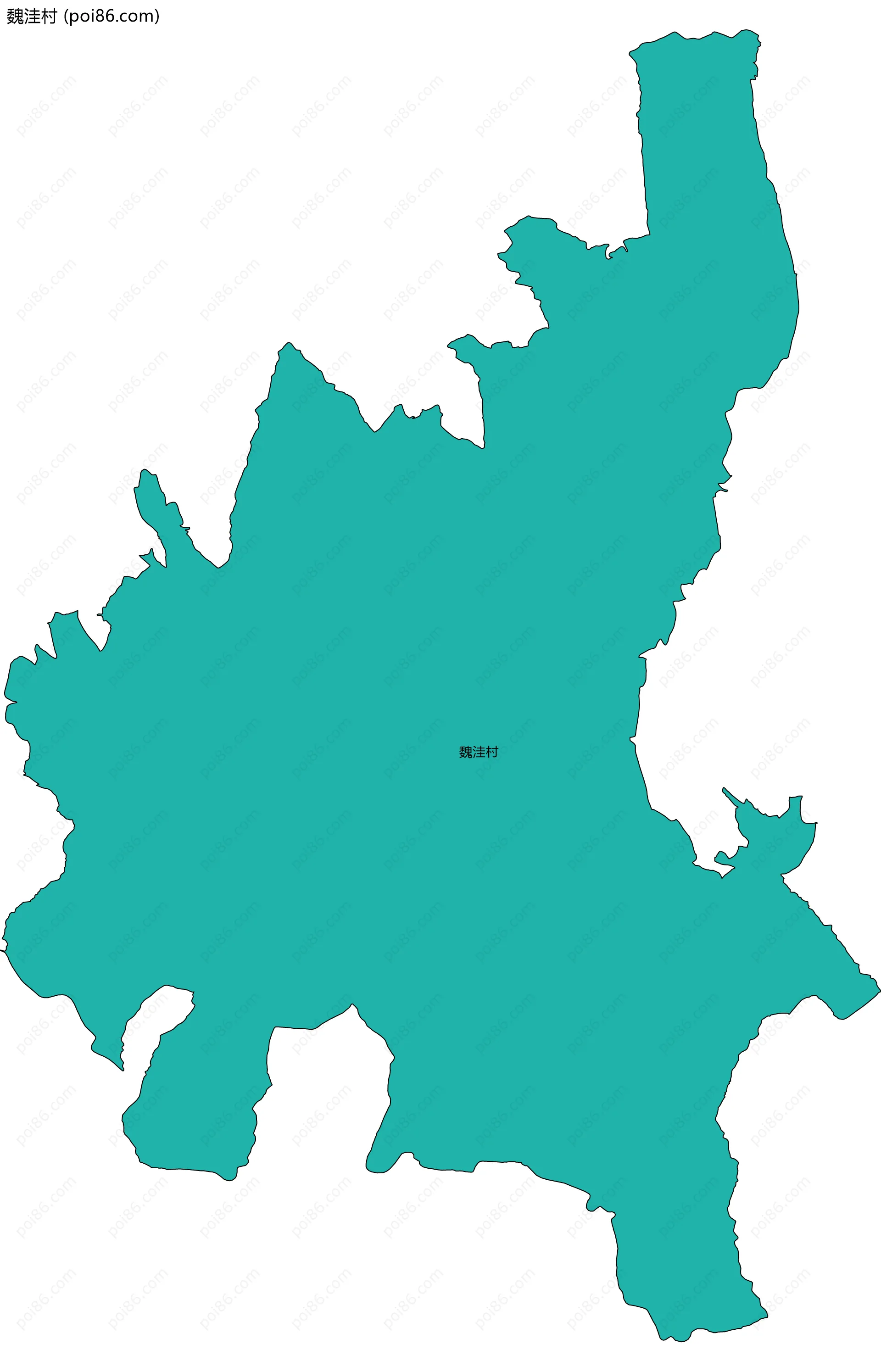 魏洼村边界地图