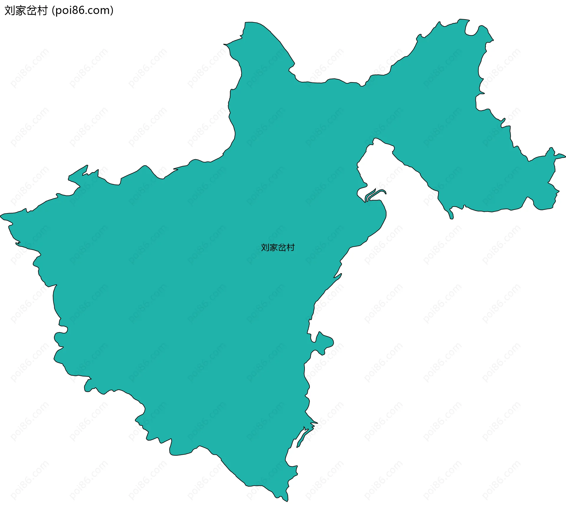 刘家岔村边界地图