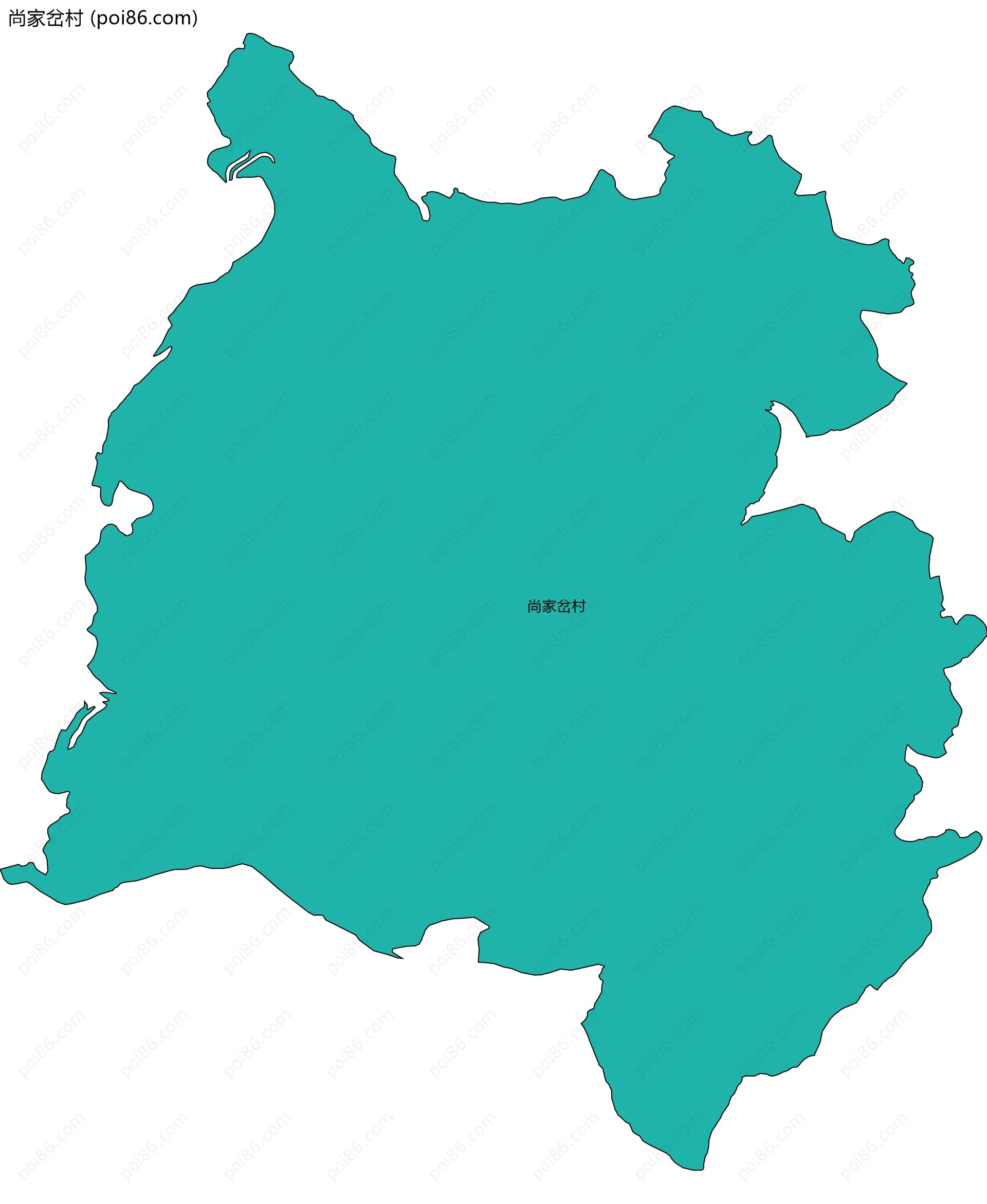 尚家岔村边界地图