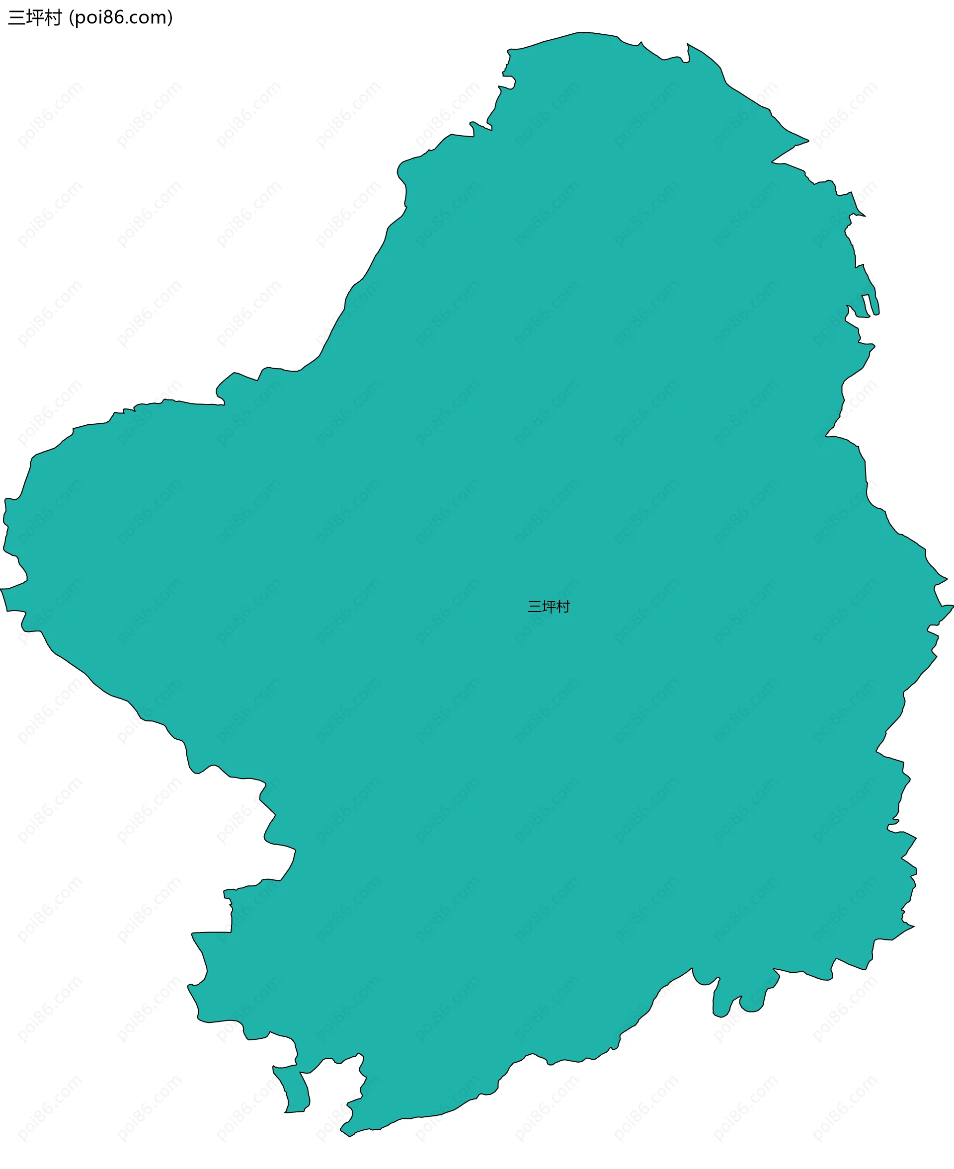 三坪村边界地图