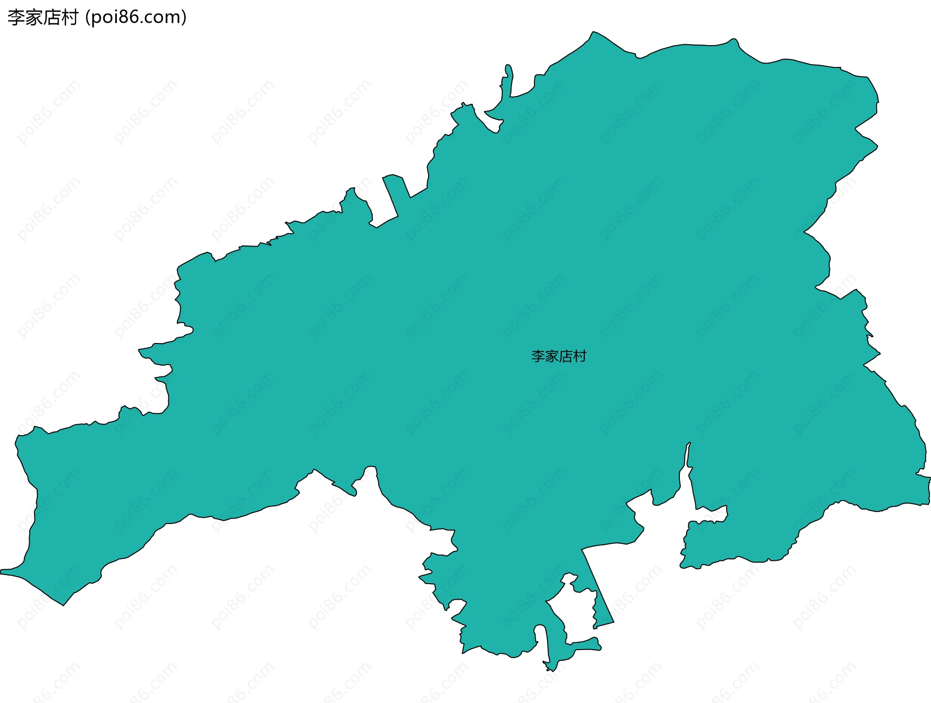 李家店村边界地图
