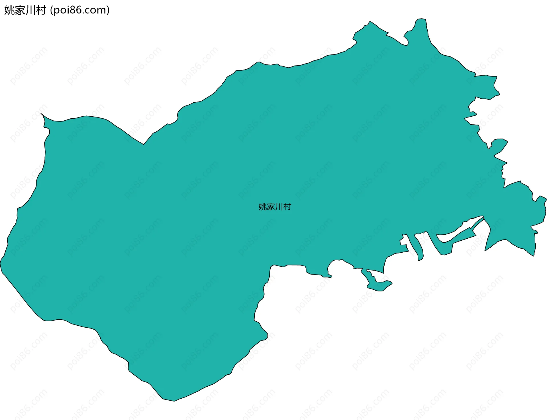 姚家川村边界地图