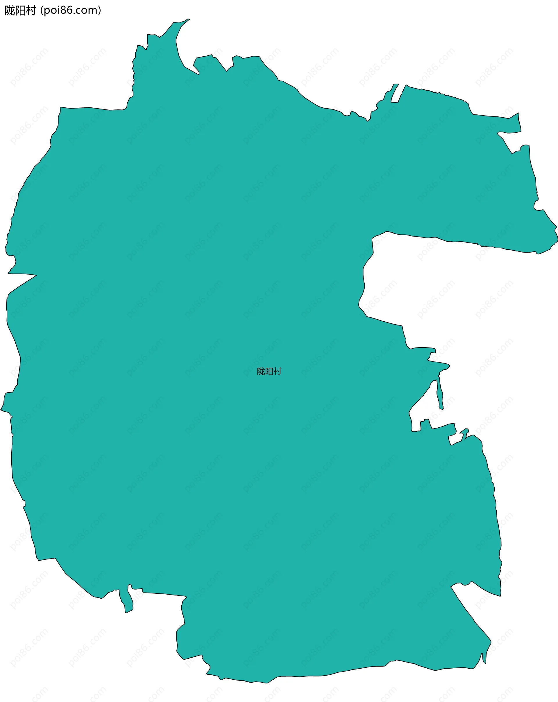 陇阳村边界地图
