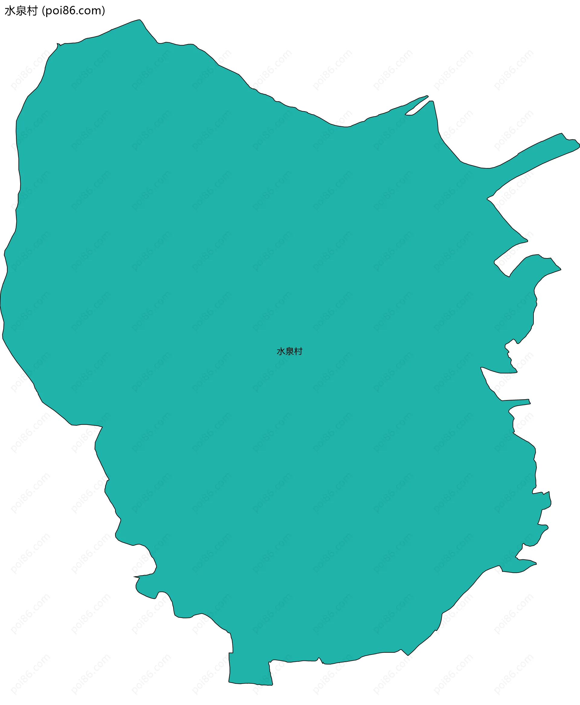 水泉村边界地图