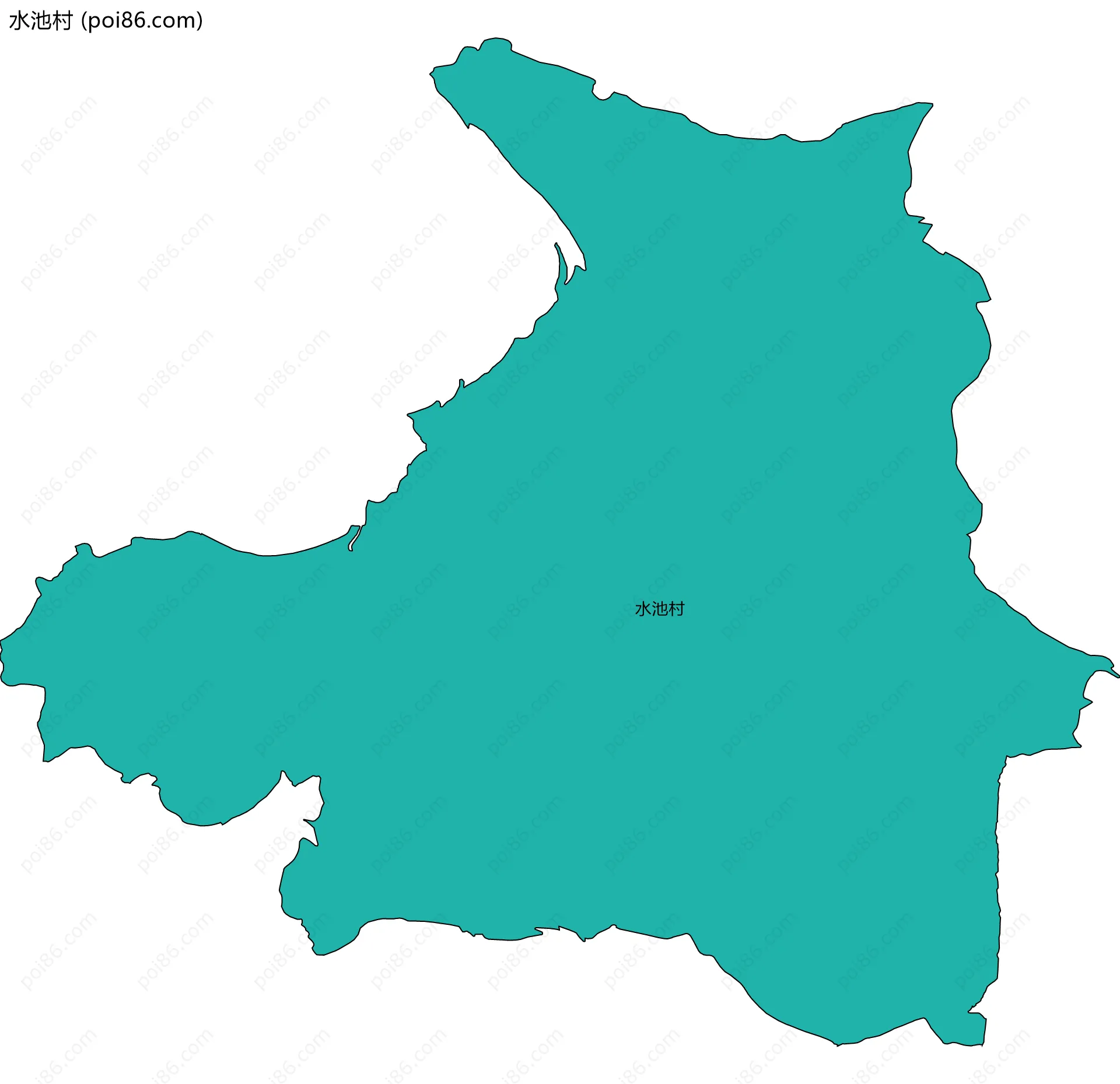 水池村边界地图