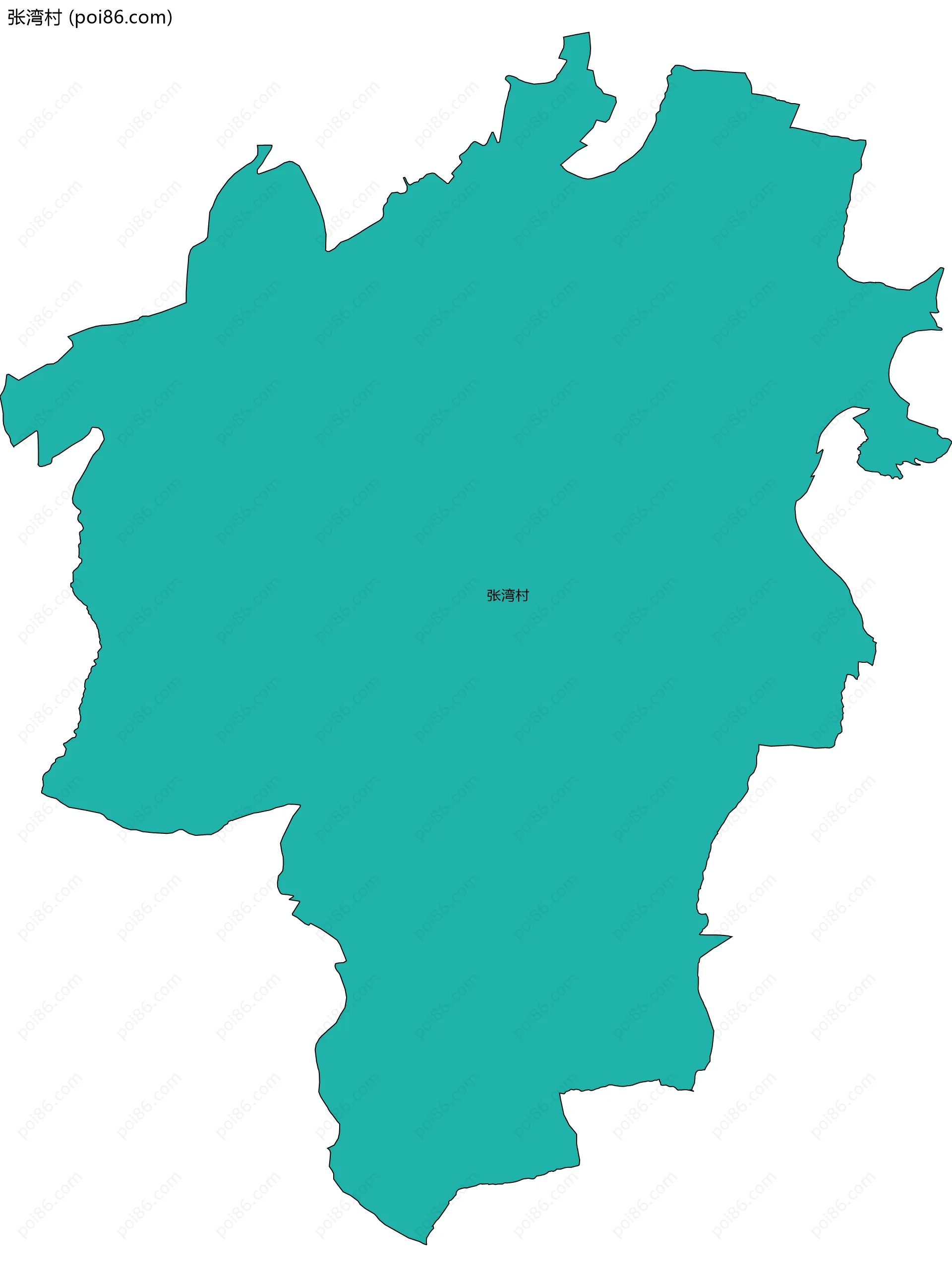 张湾村边界地图