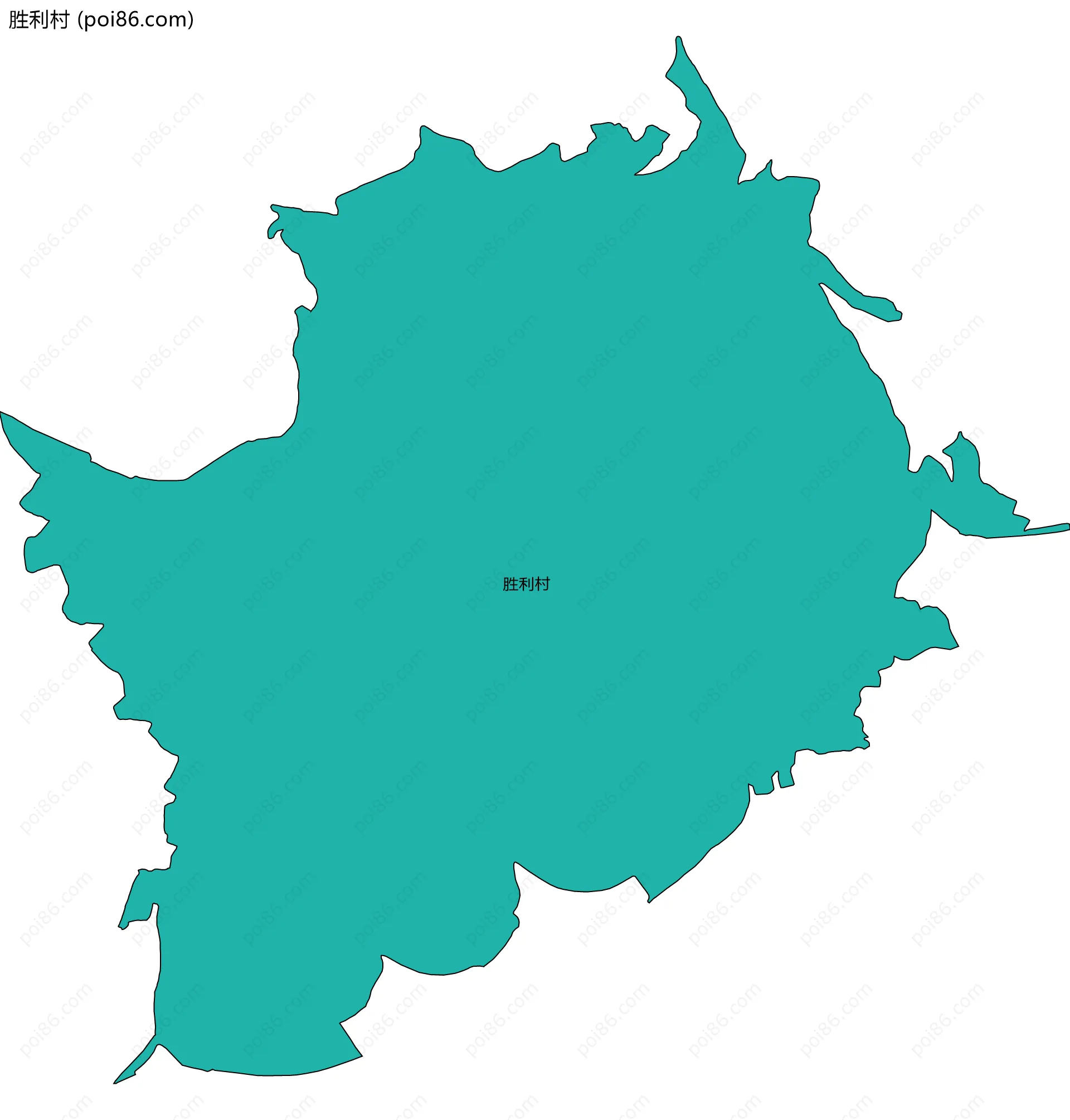 胜利村边界地图