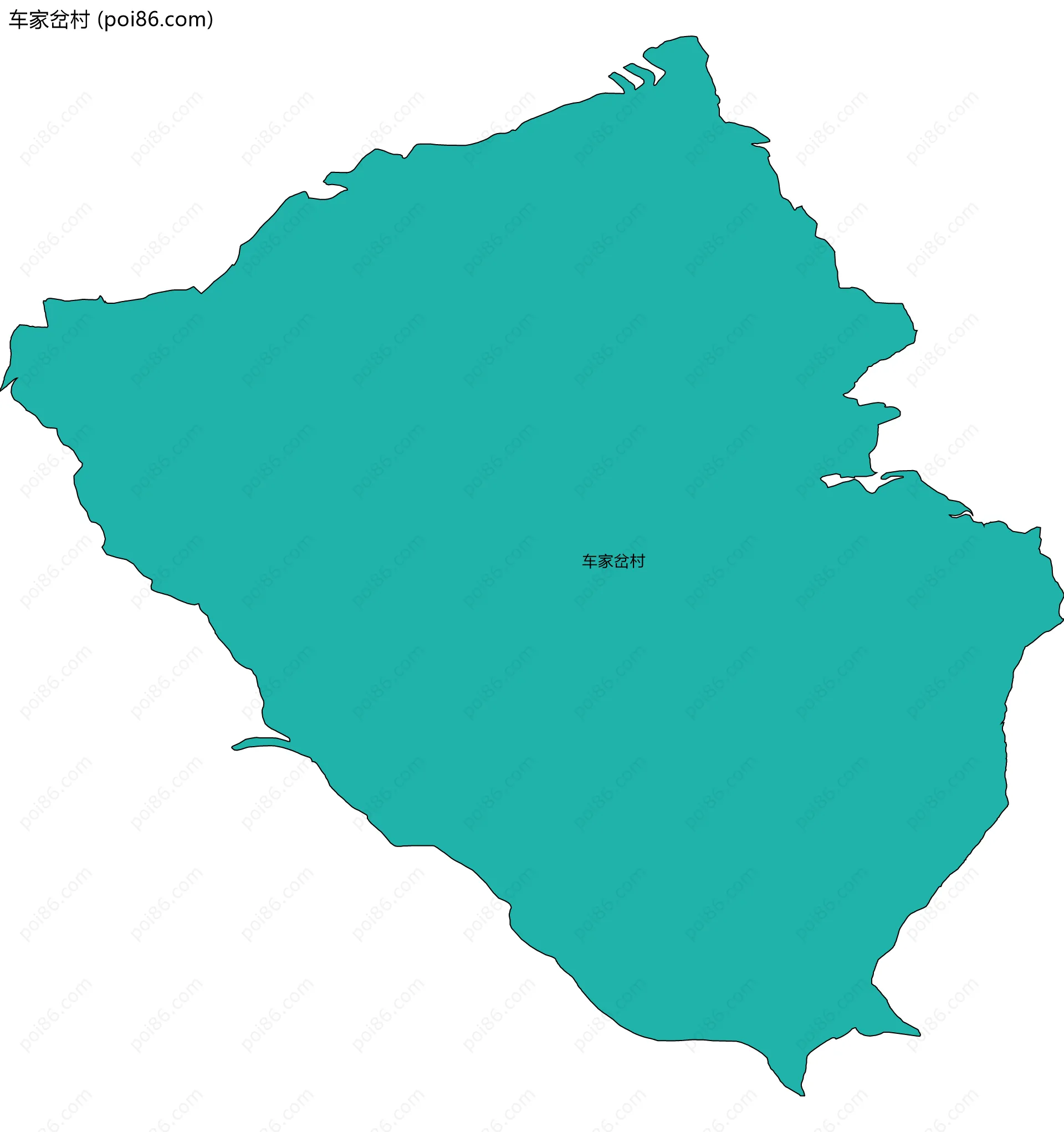 车家岔村边界地图