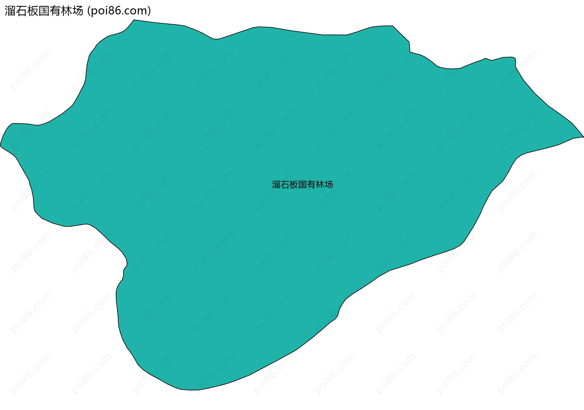 溜石板国有林场边界地图