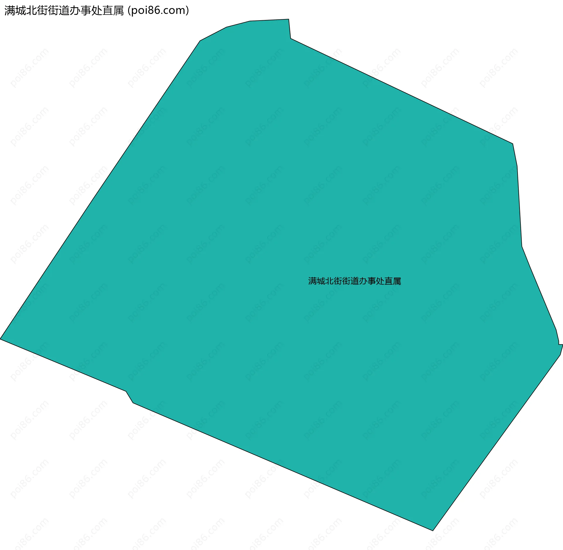 满城北街街道办事处直属边界地图