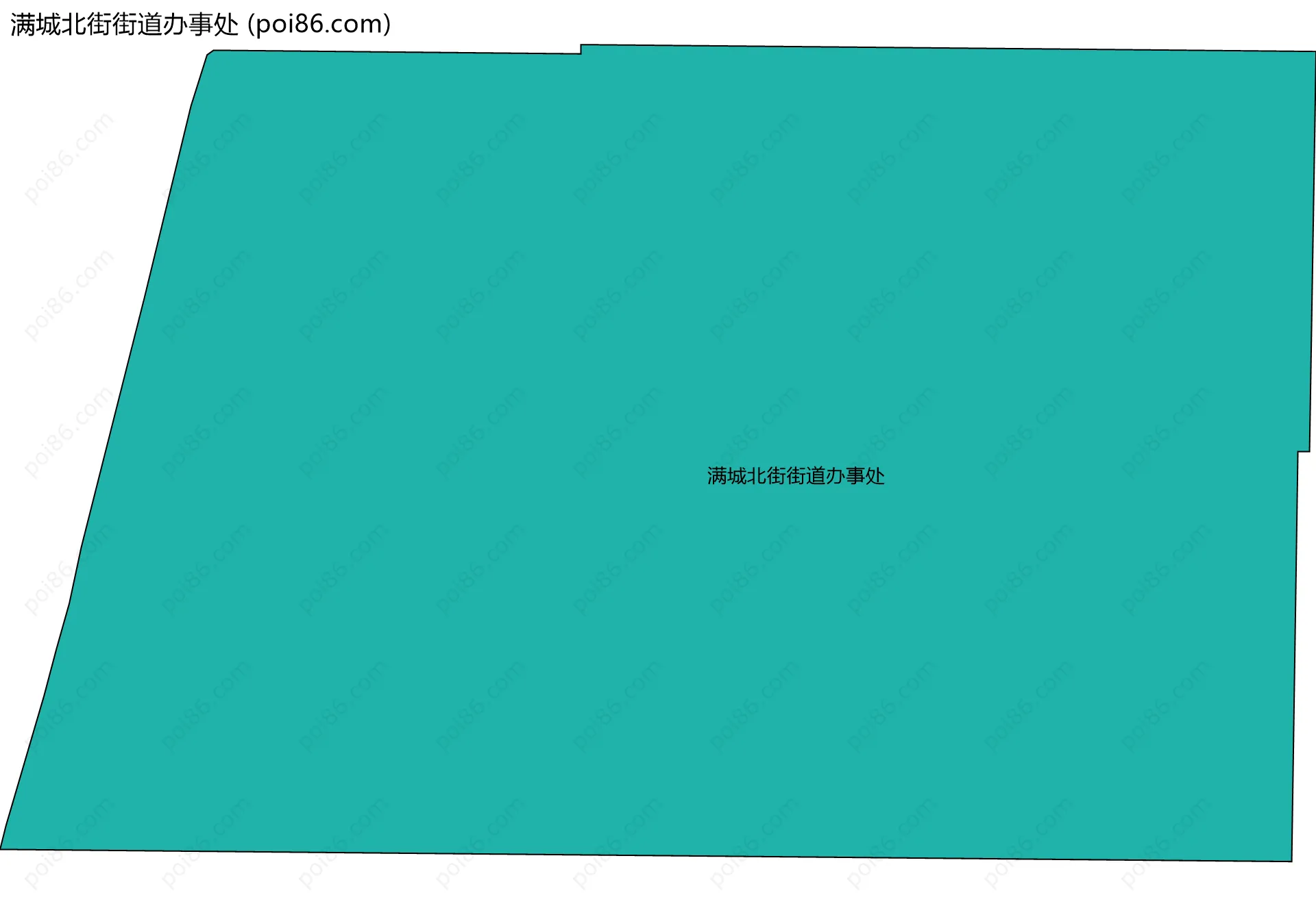 满城北街街道办事处边界地图
