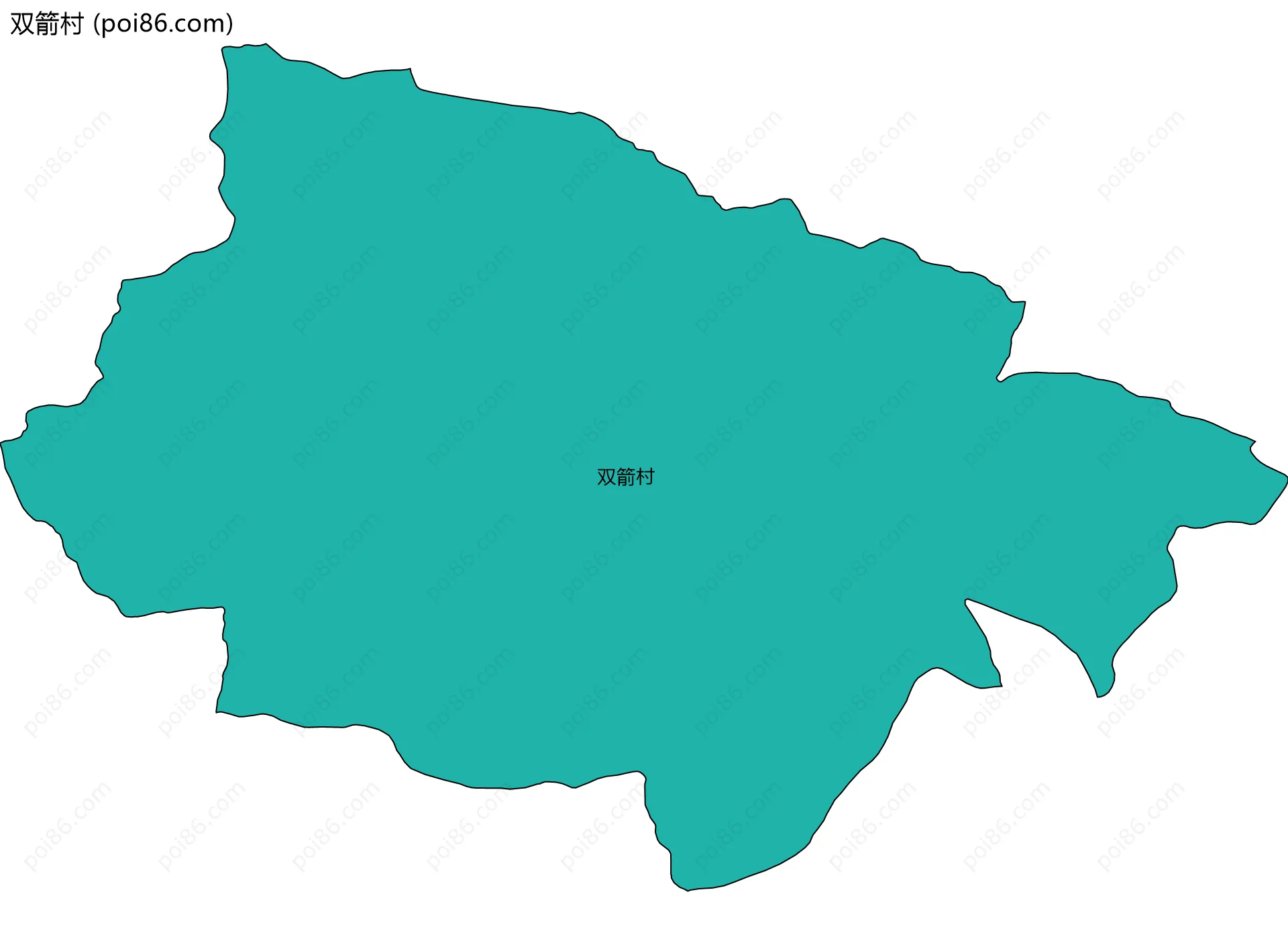 双箭村边界地图