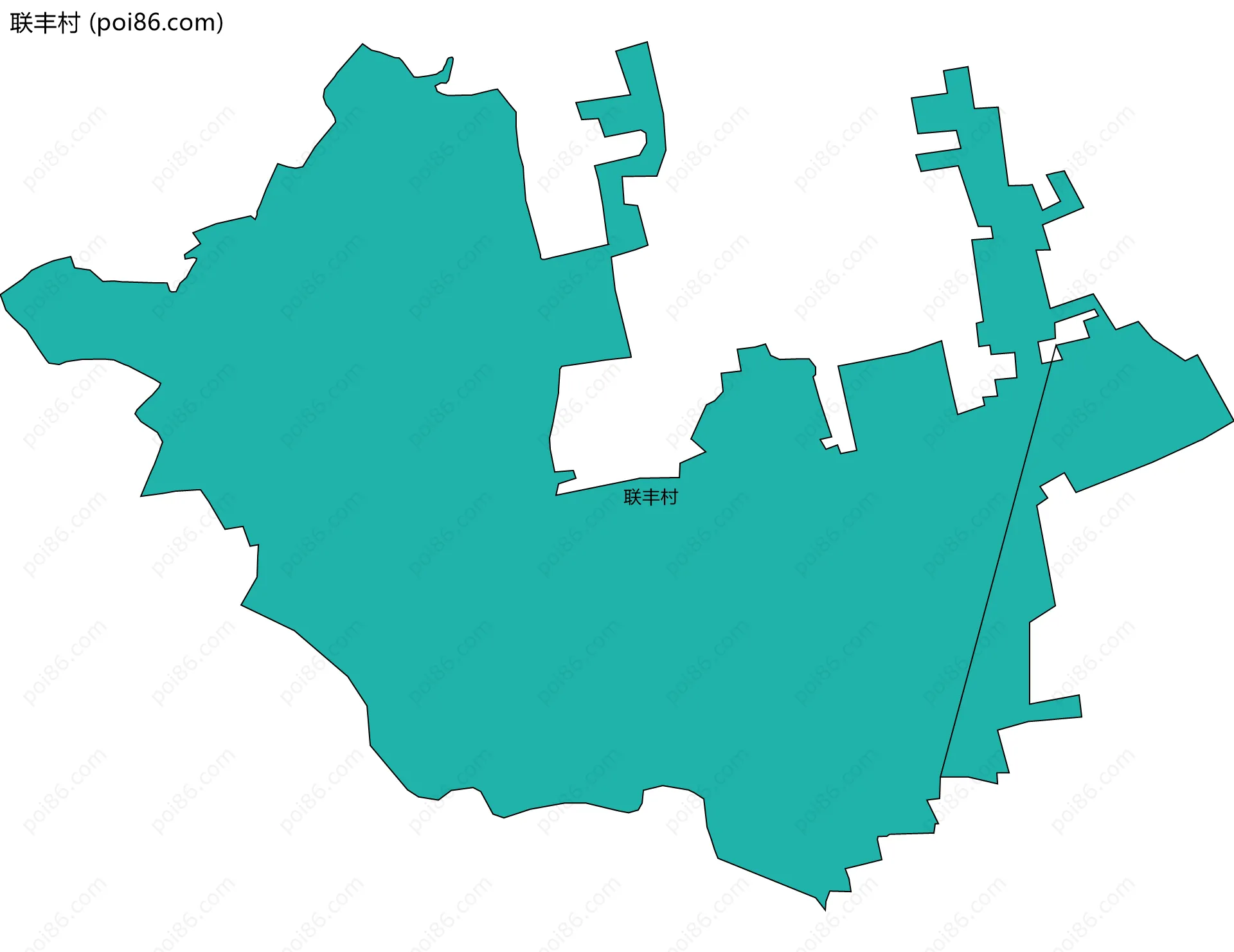 联丰村边界地图
