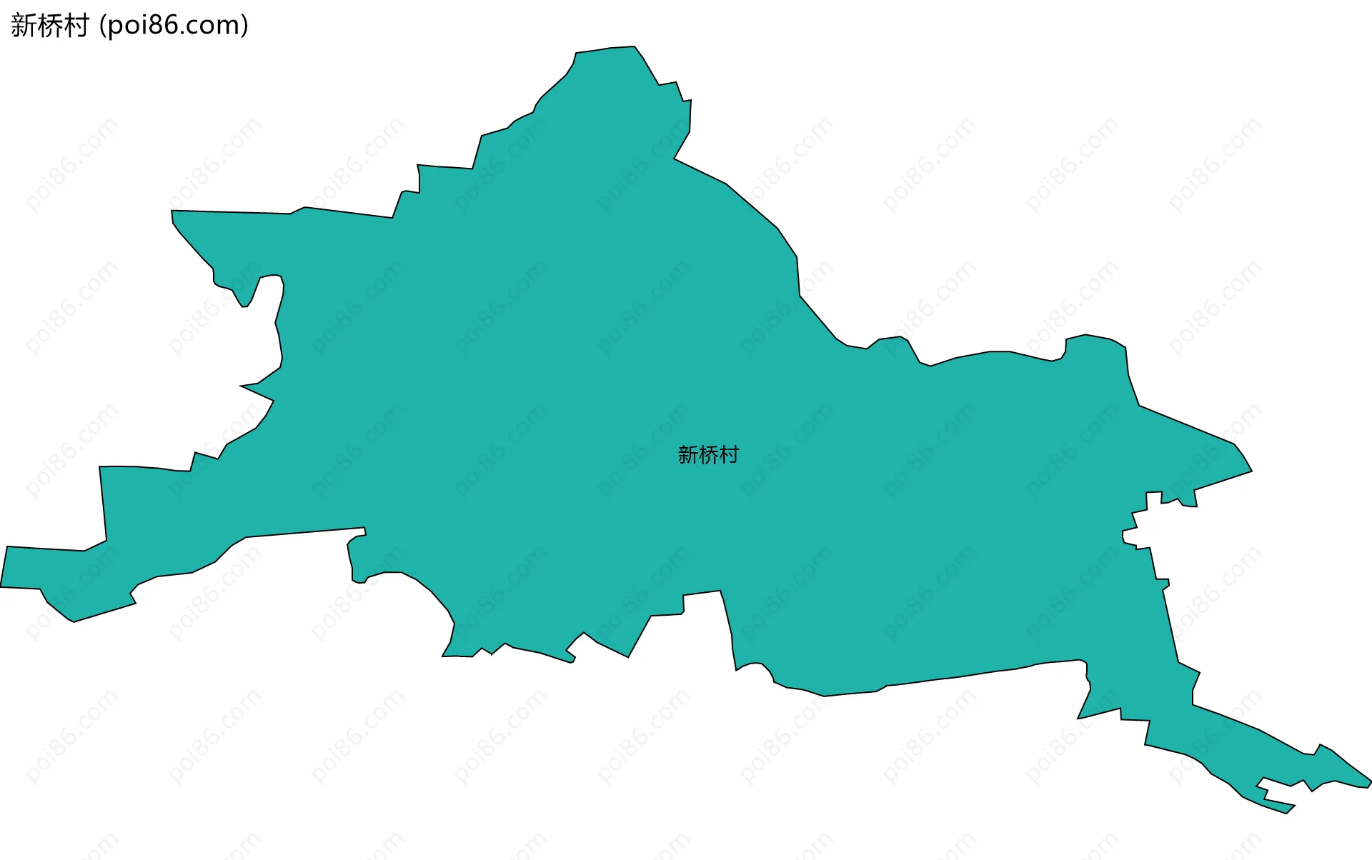 新桥村边界地图