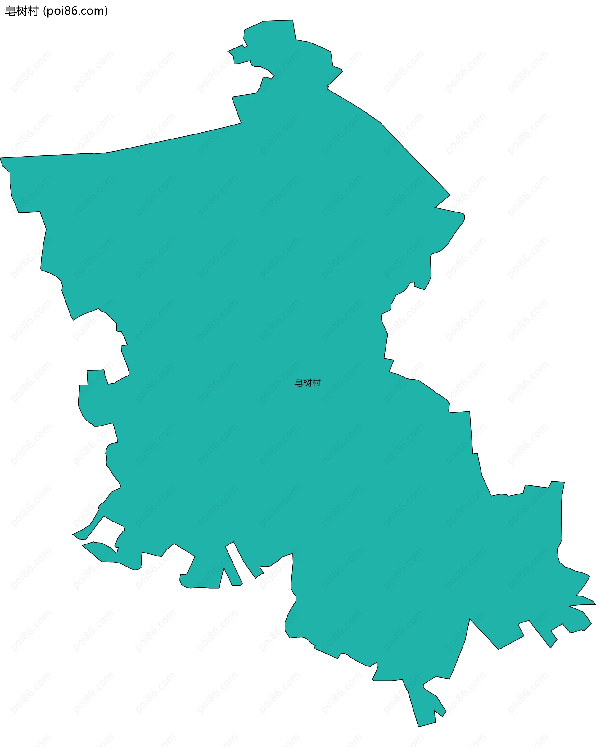 皂树村边界地图