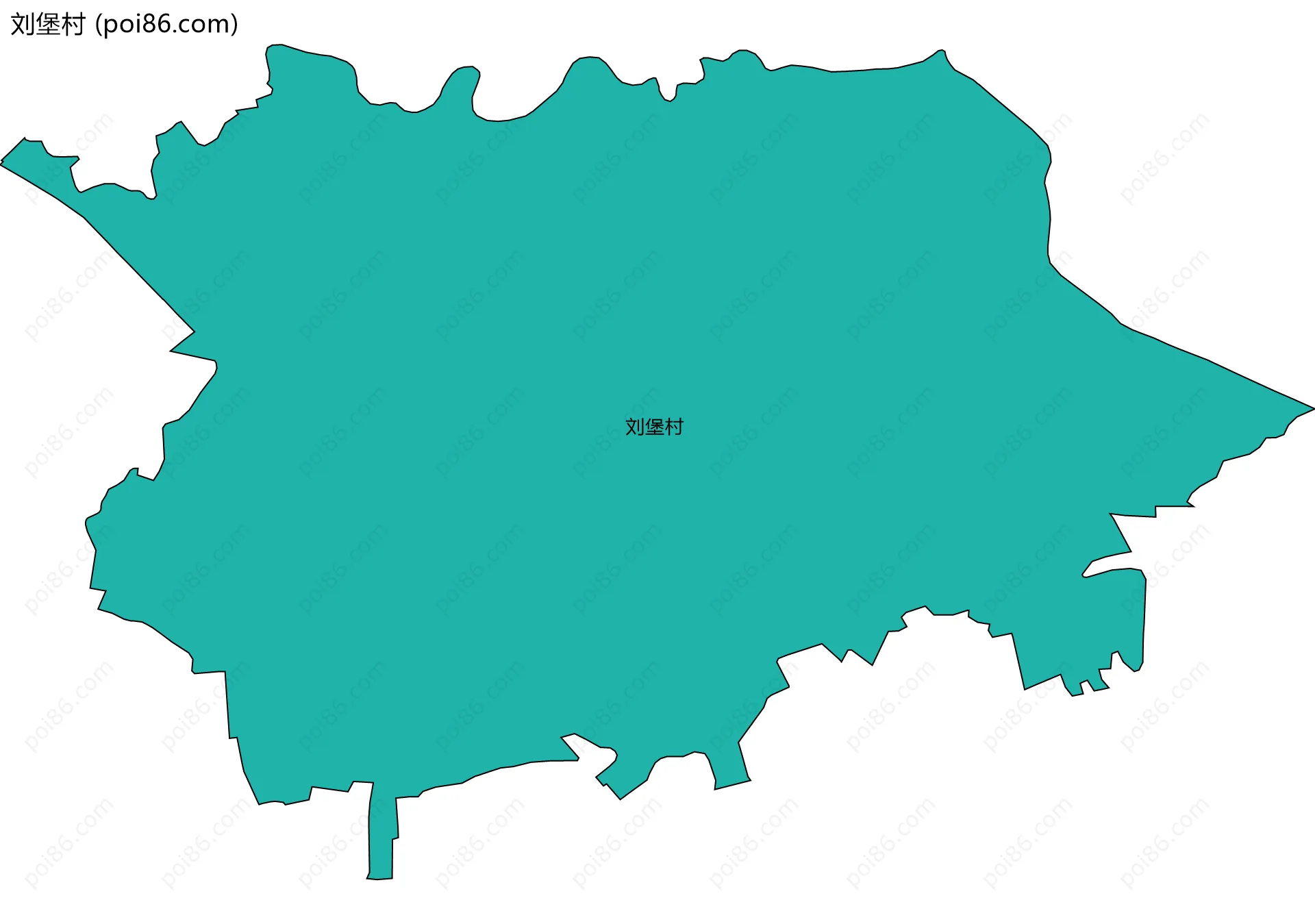 刘堡村边界地图