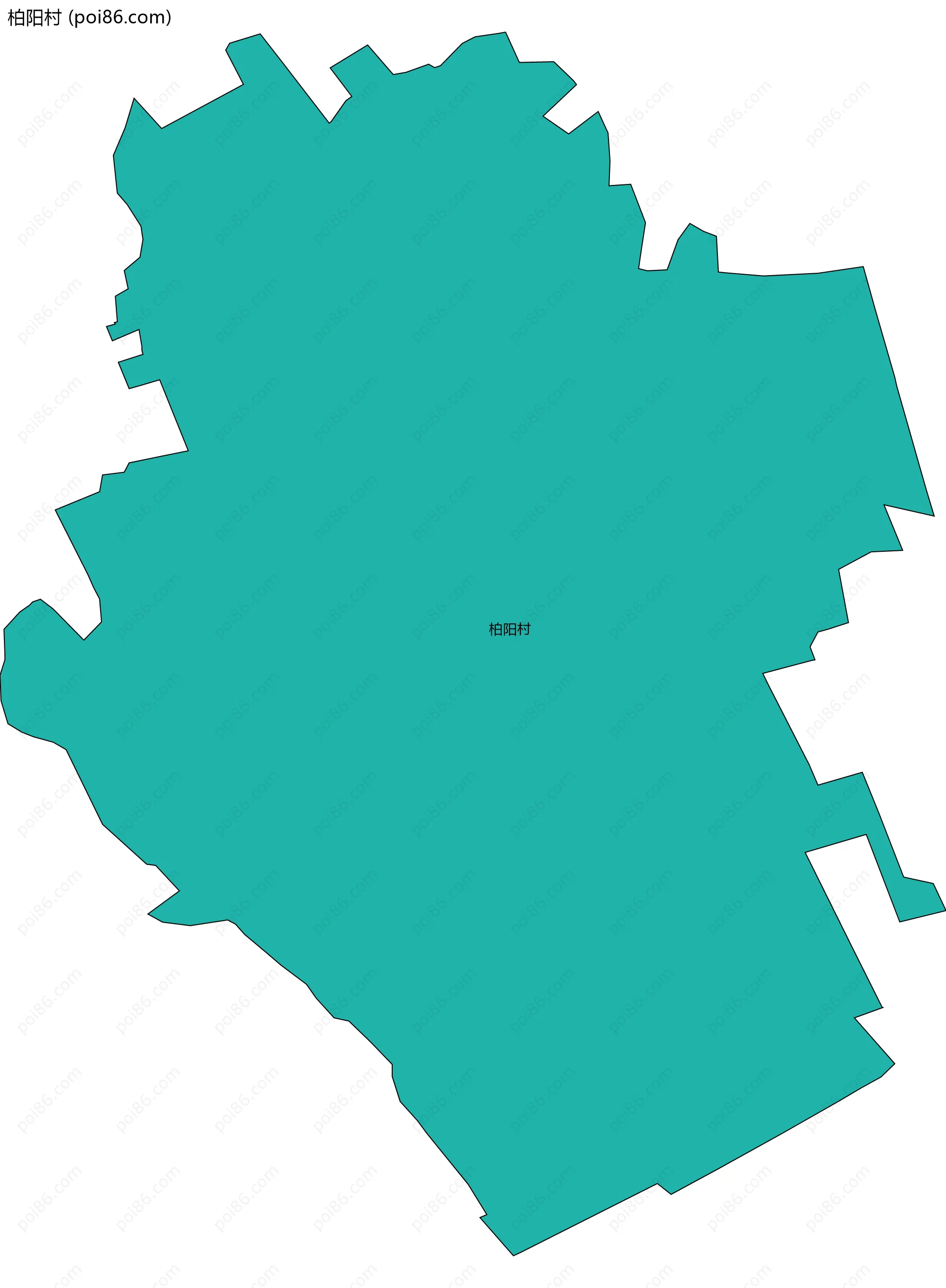 柏阳村边界地图