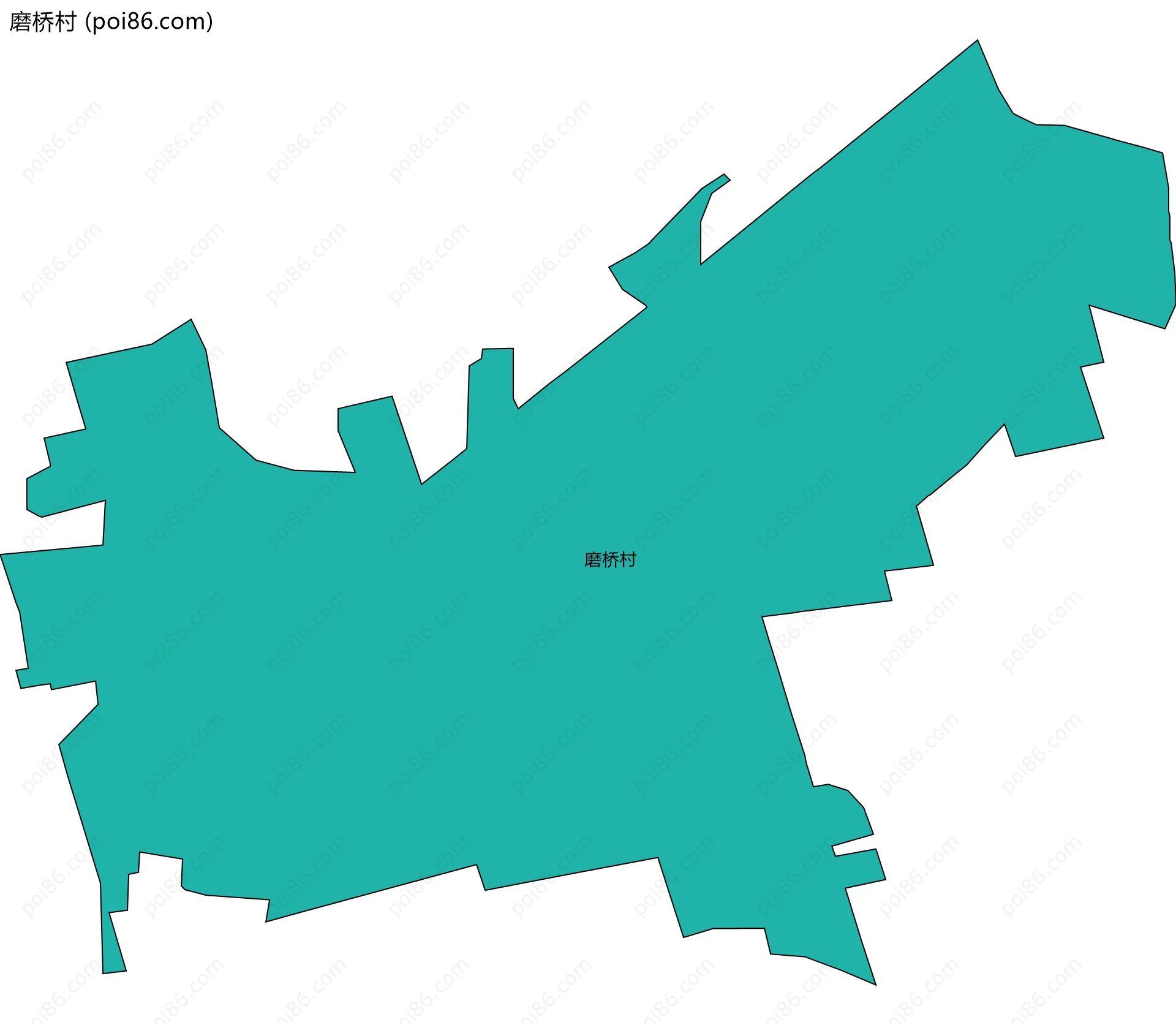 磨桥村边界地图