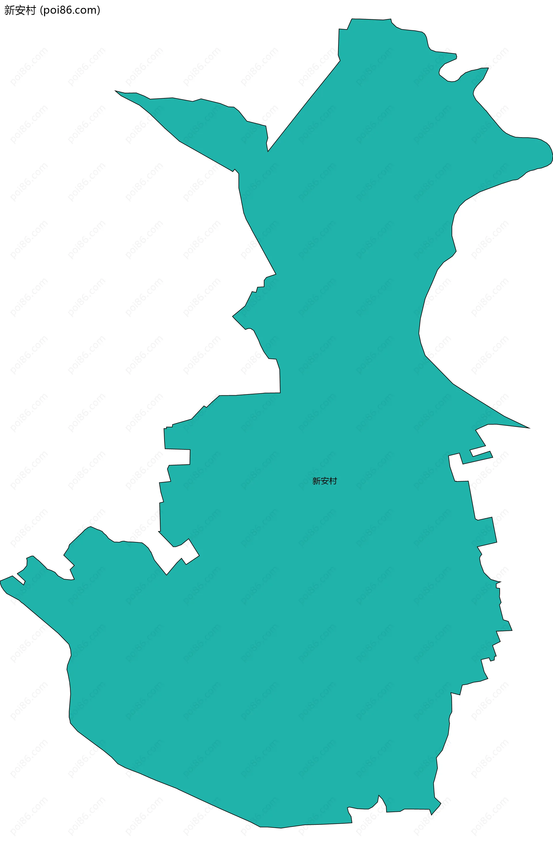 新安村边界地图