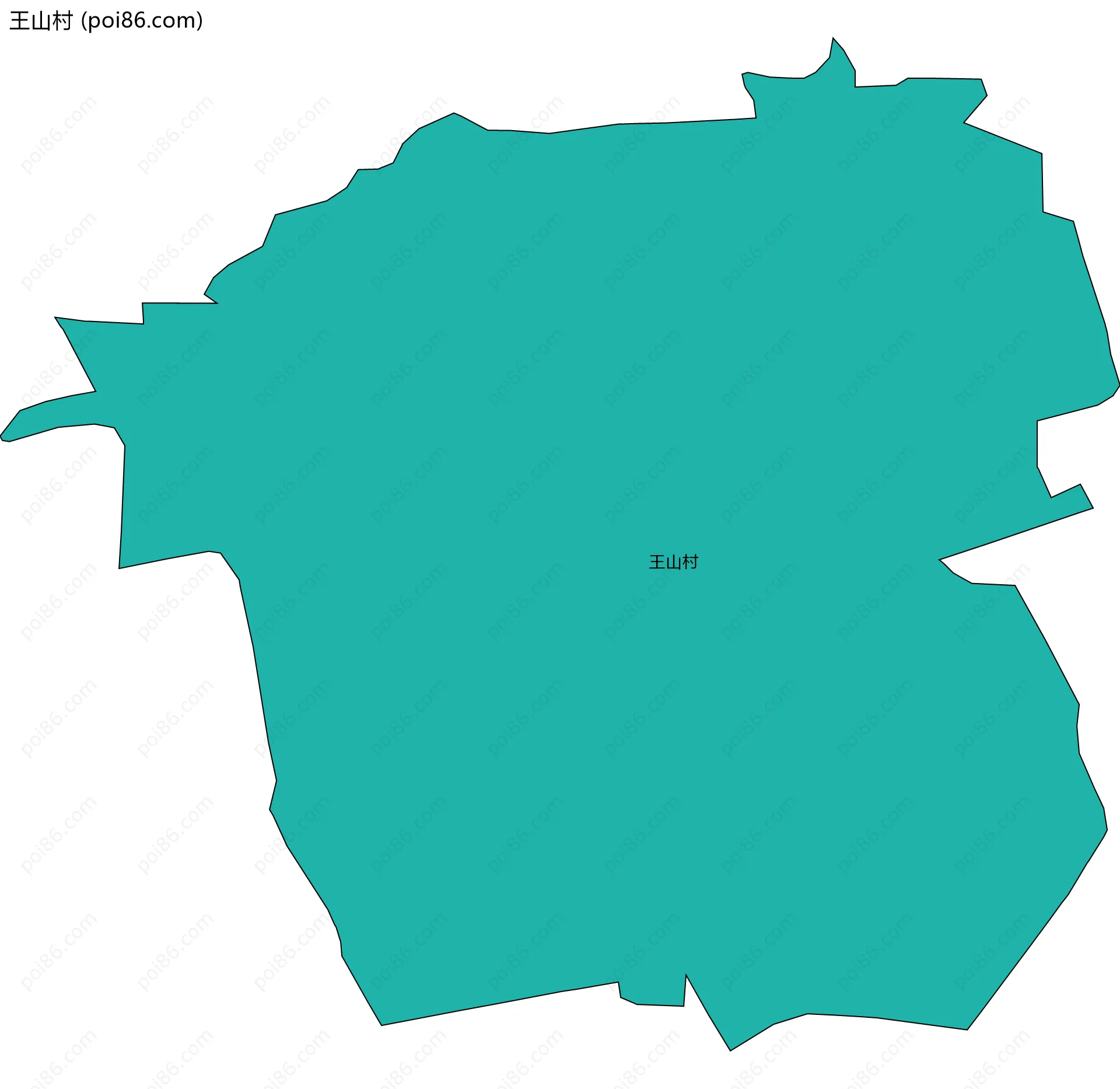 王山村边界地图