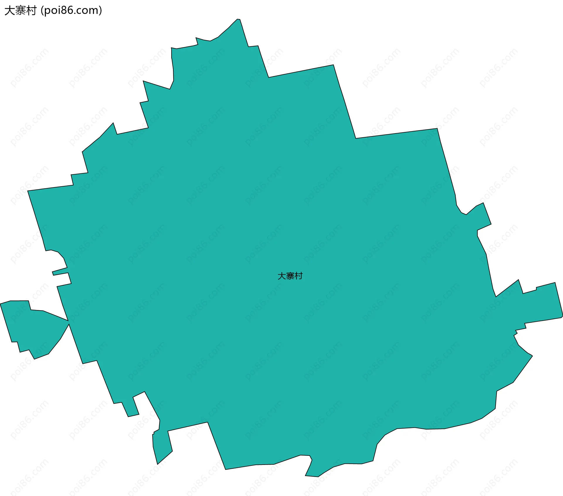 大寨村边界地图