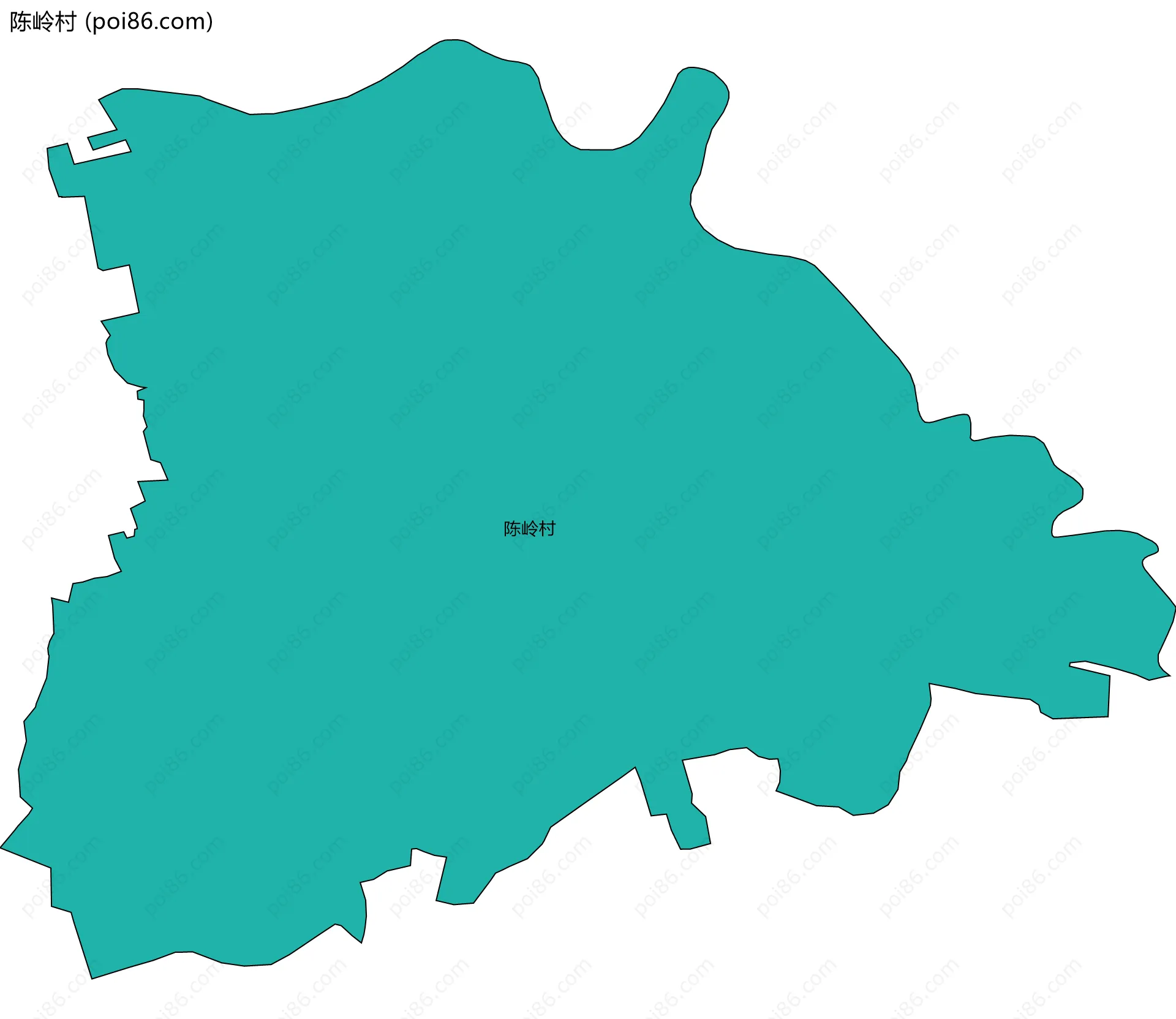 陈岭村边界地图
