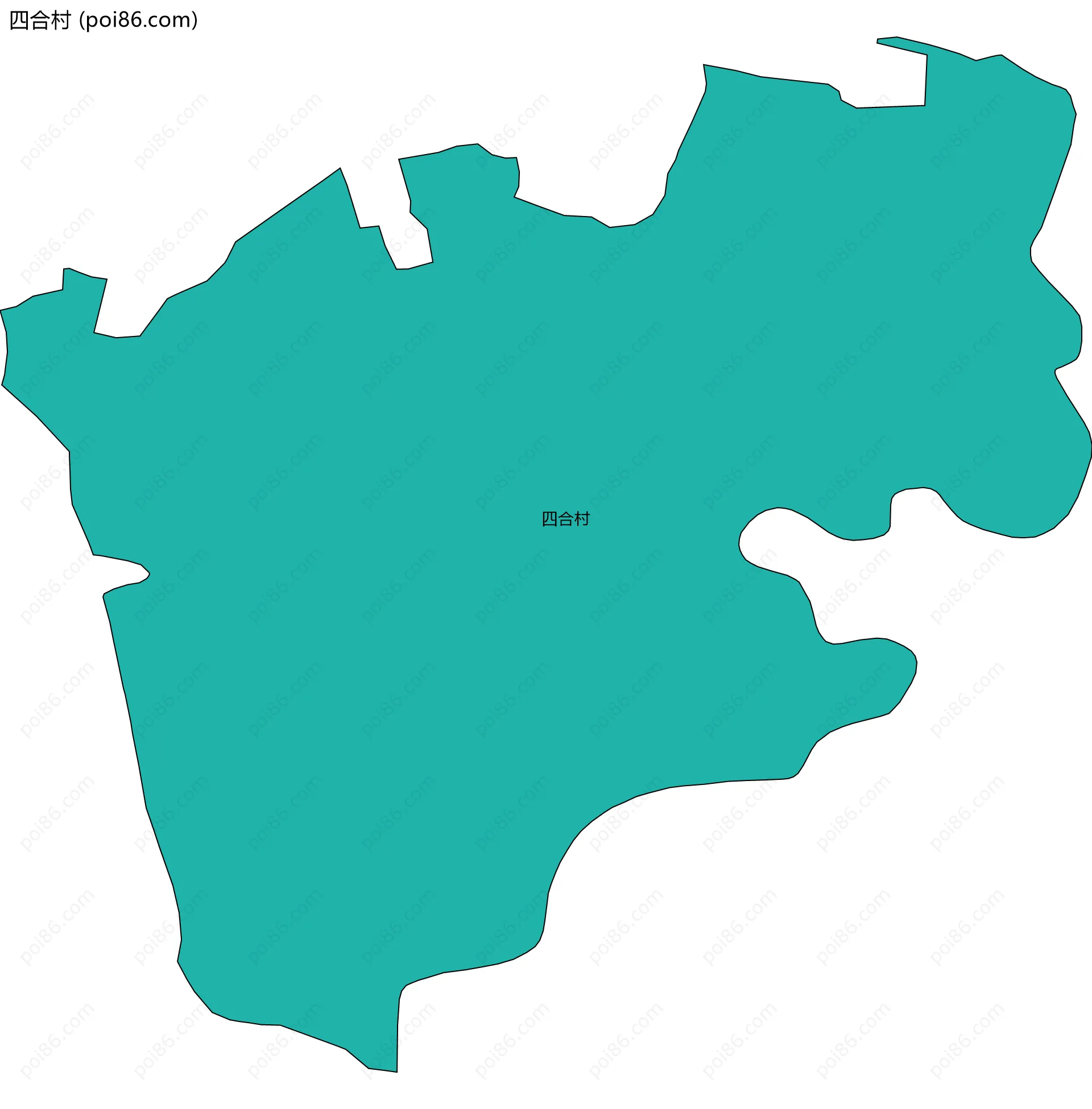 四合村边界地图