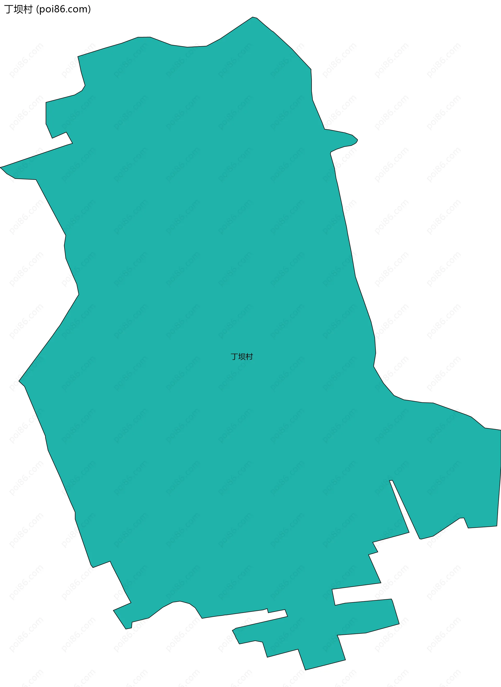 丁坝村边界地图