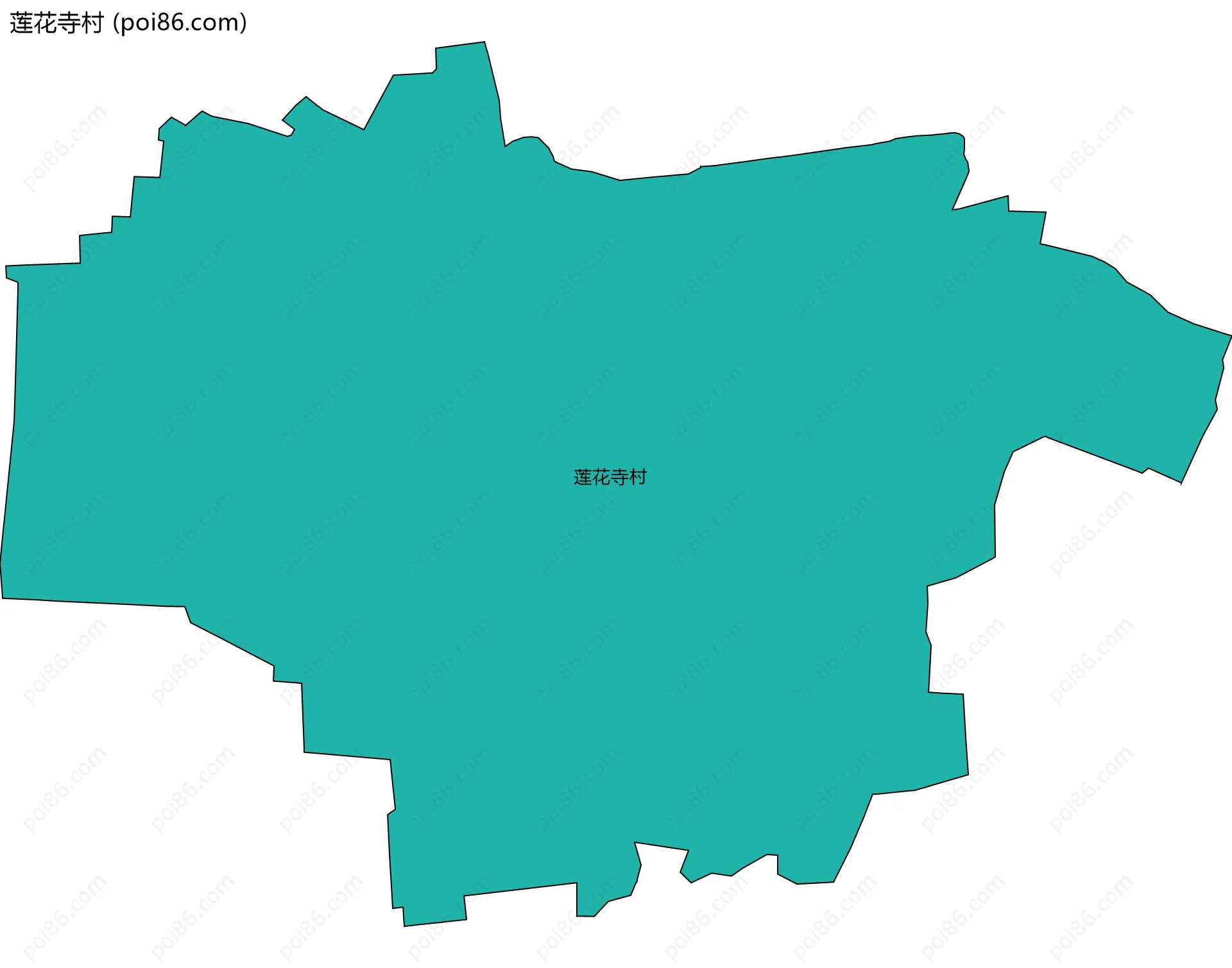 莲花寺村边界地图