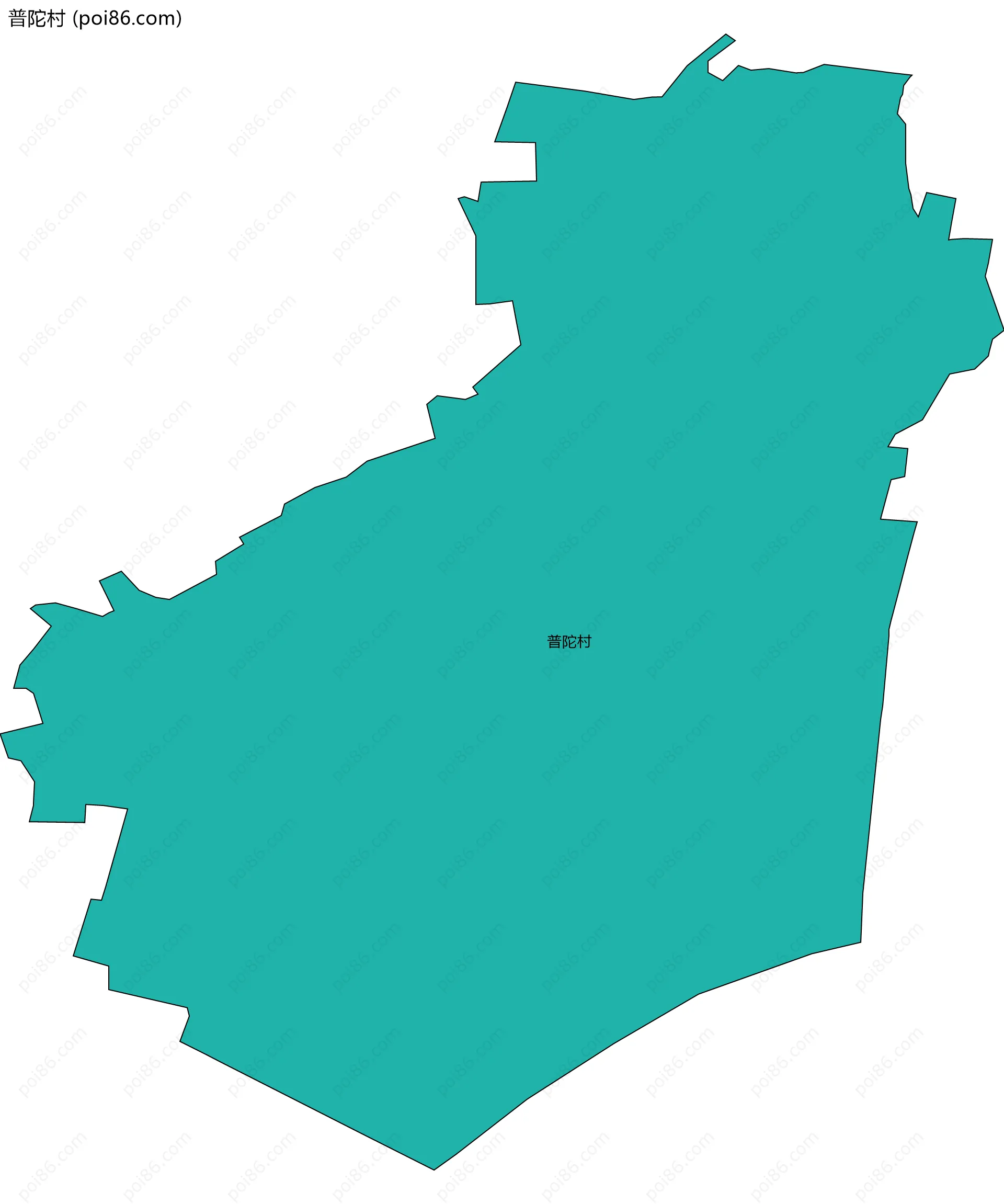 普陀村边界地图