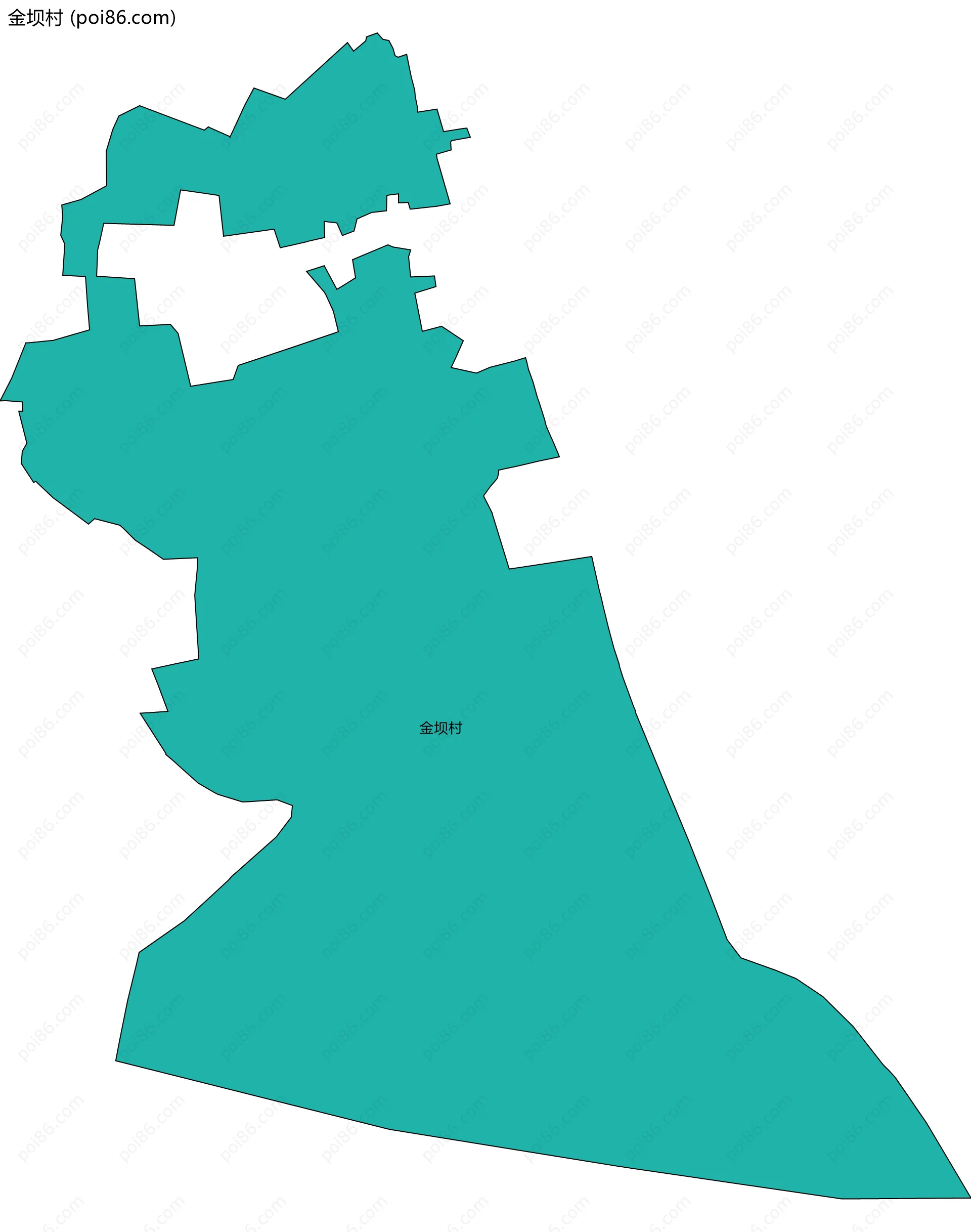 金坝村边界地图