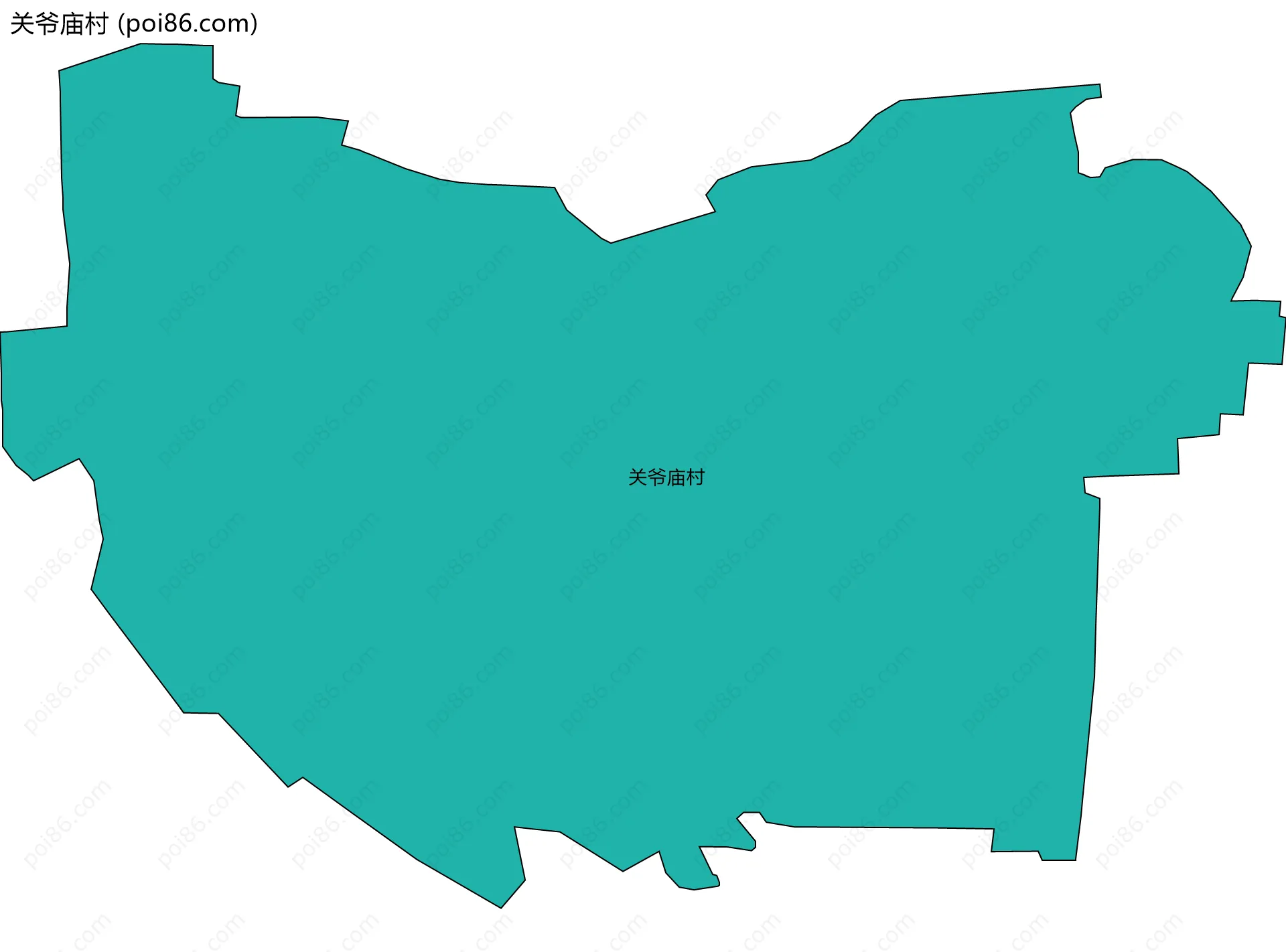 关爷庙村边界地图