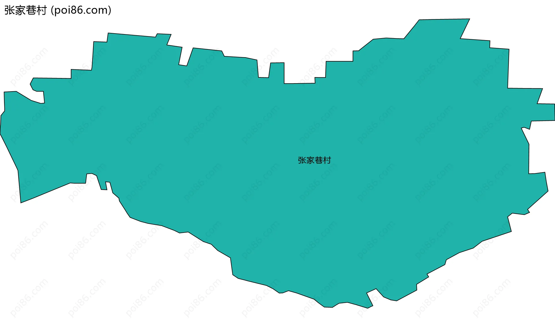 张家巷村边界地图